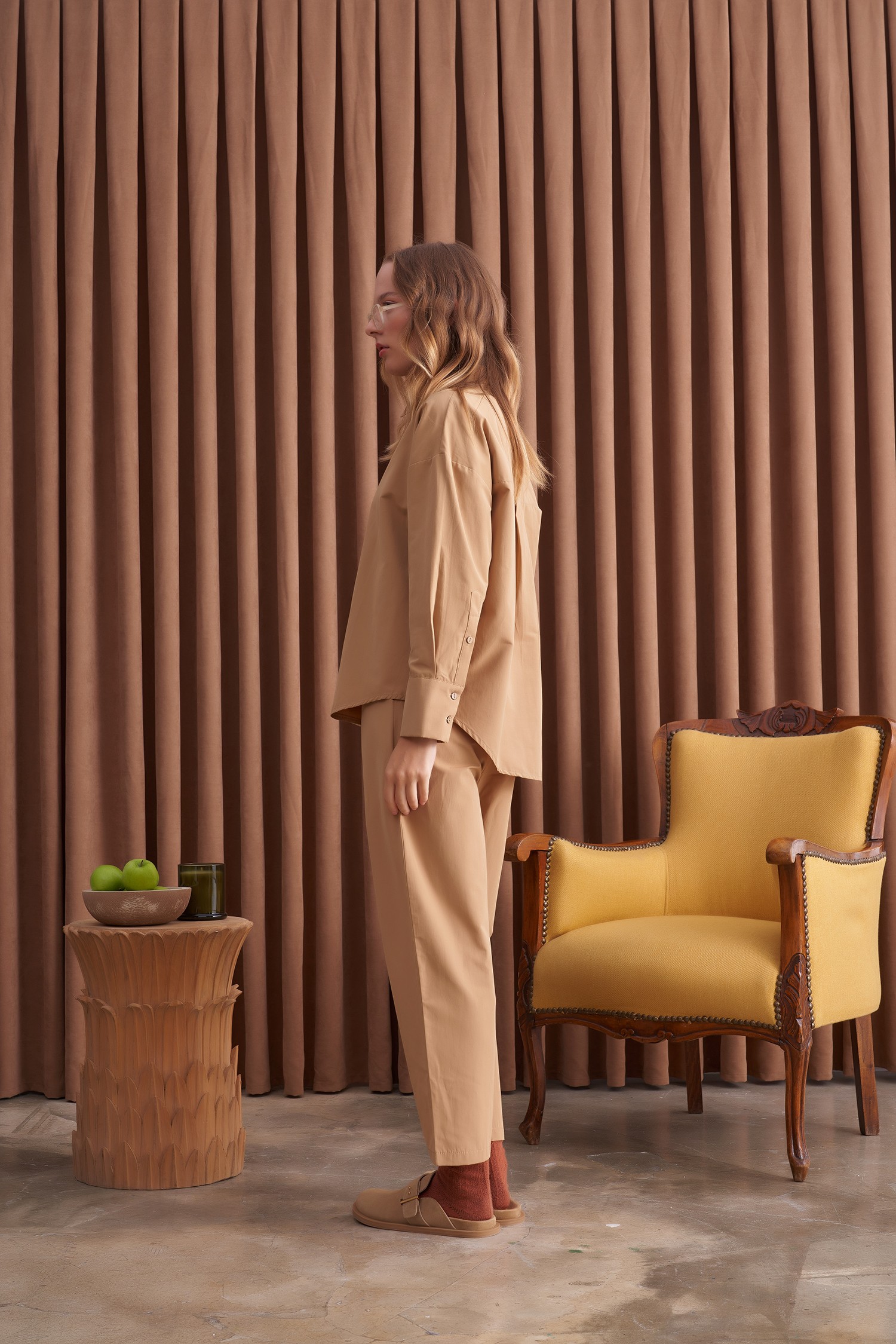 Qanu Leydi Gömlek Camel 