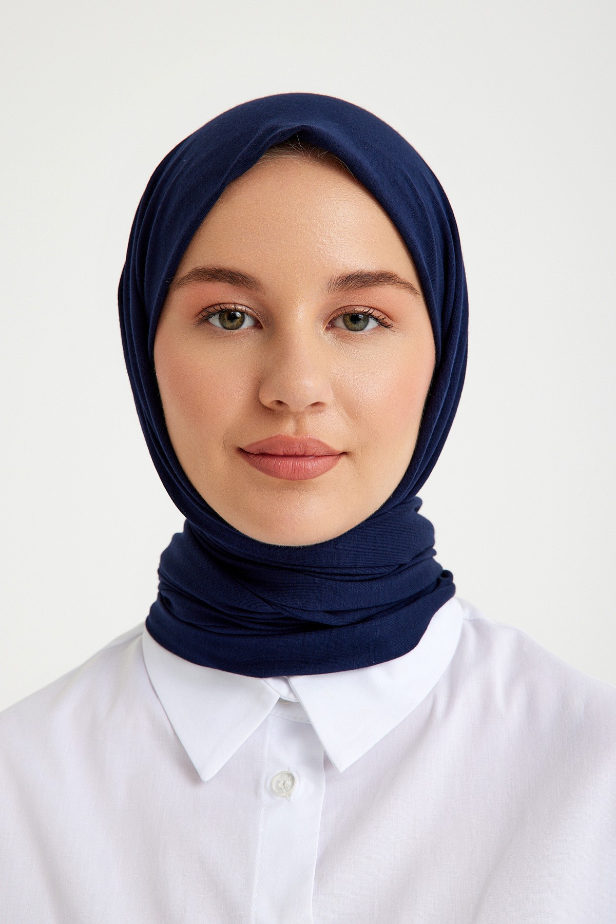 Qanu Penye Şal Lacivert - Tesettür Giyim