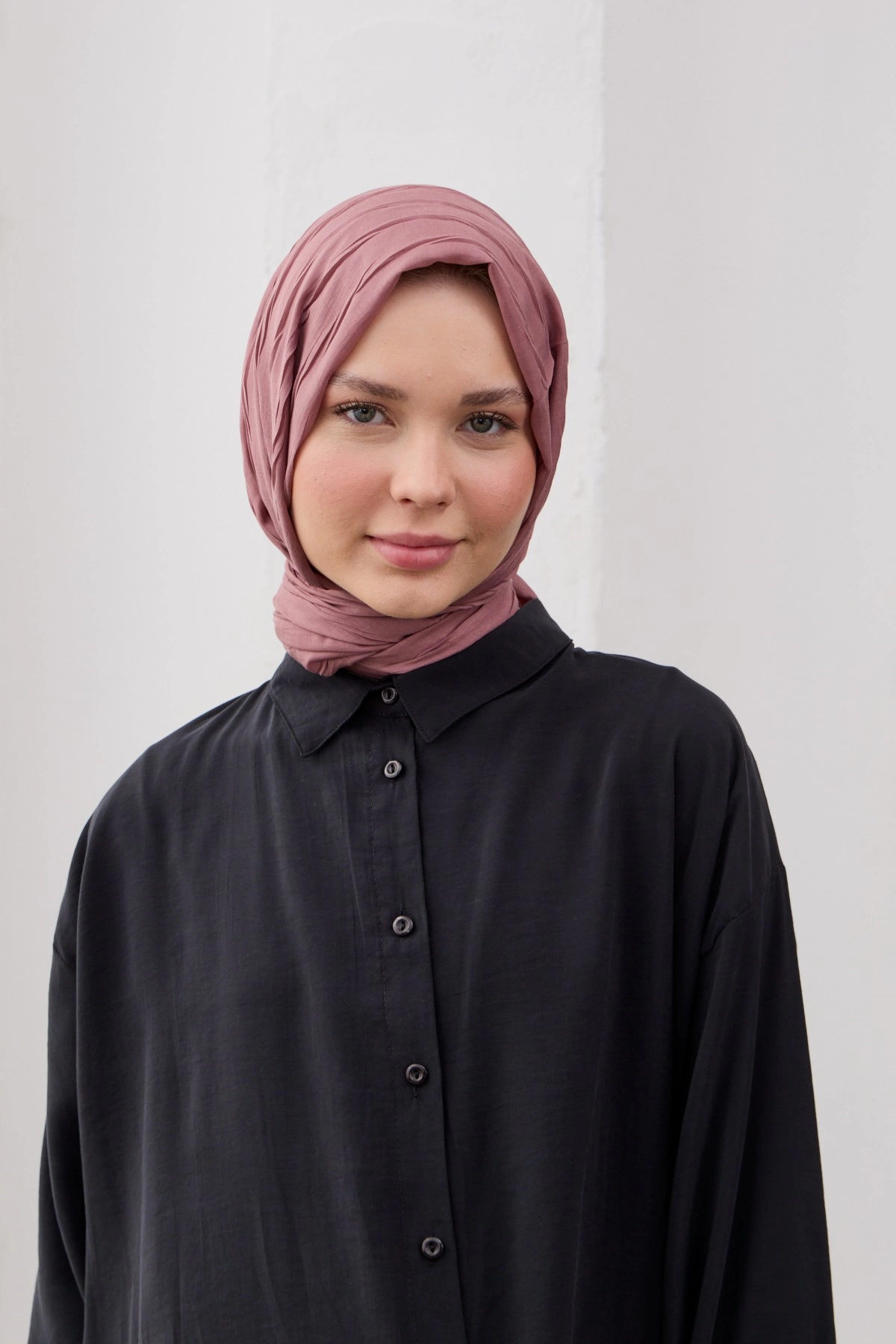 Qanu Bambu Pilise Şal Gül Kurusu