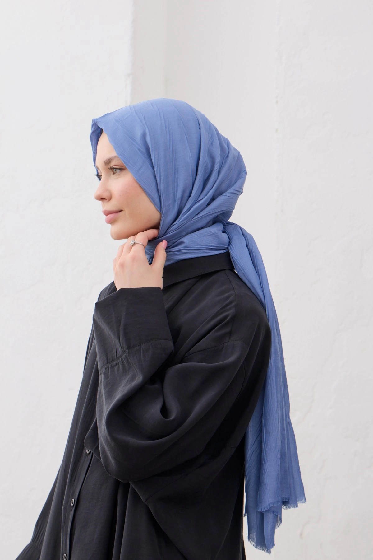 Qanu Bambu Pilise Şal Mavi