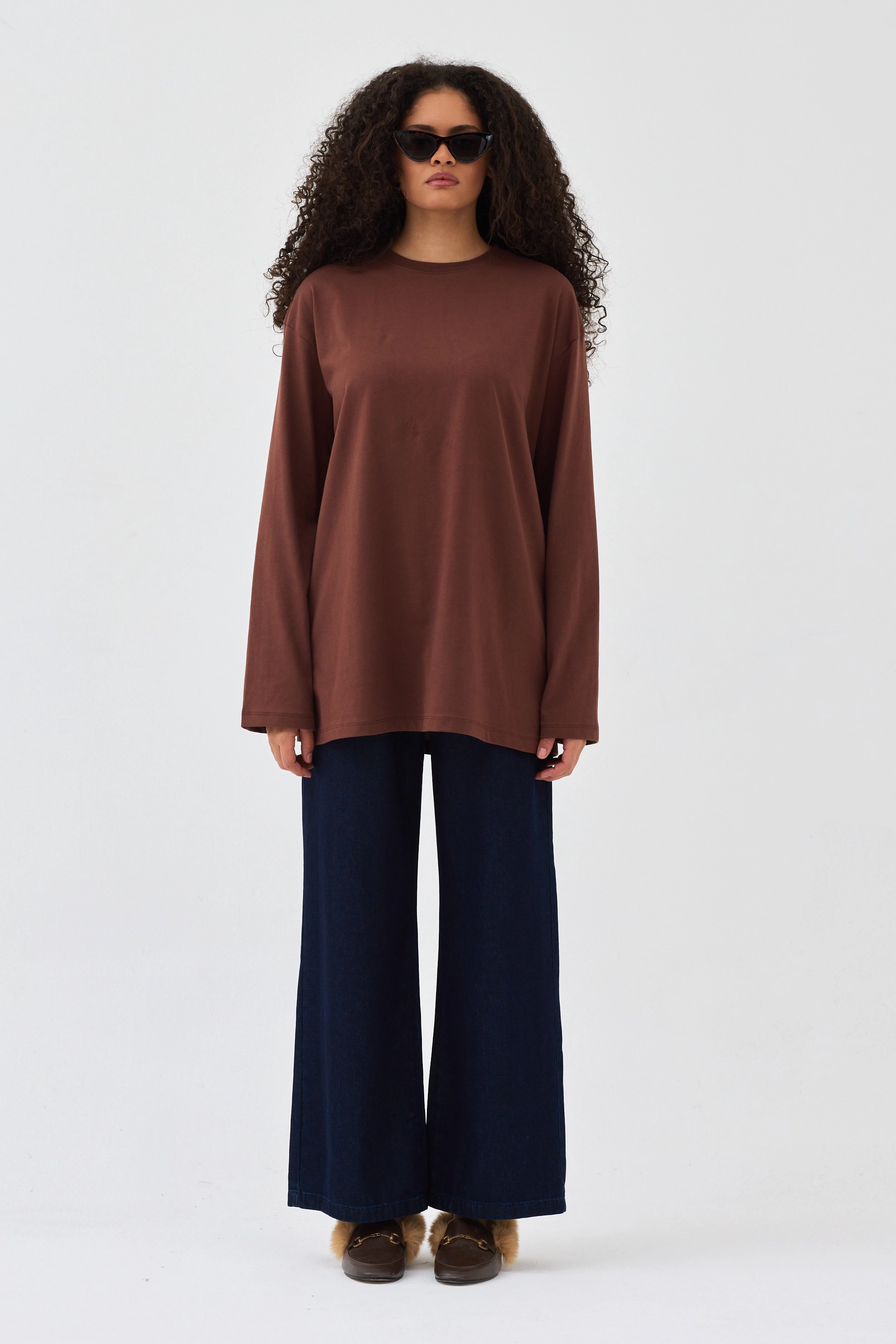 Qanu Basıc Sweatshirt Kahverengi