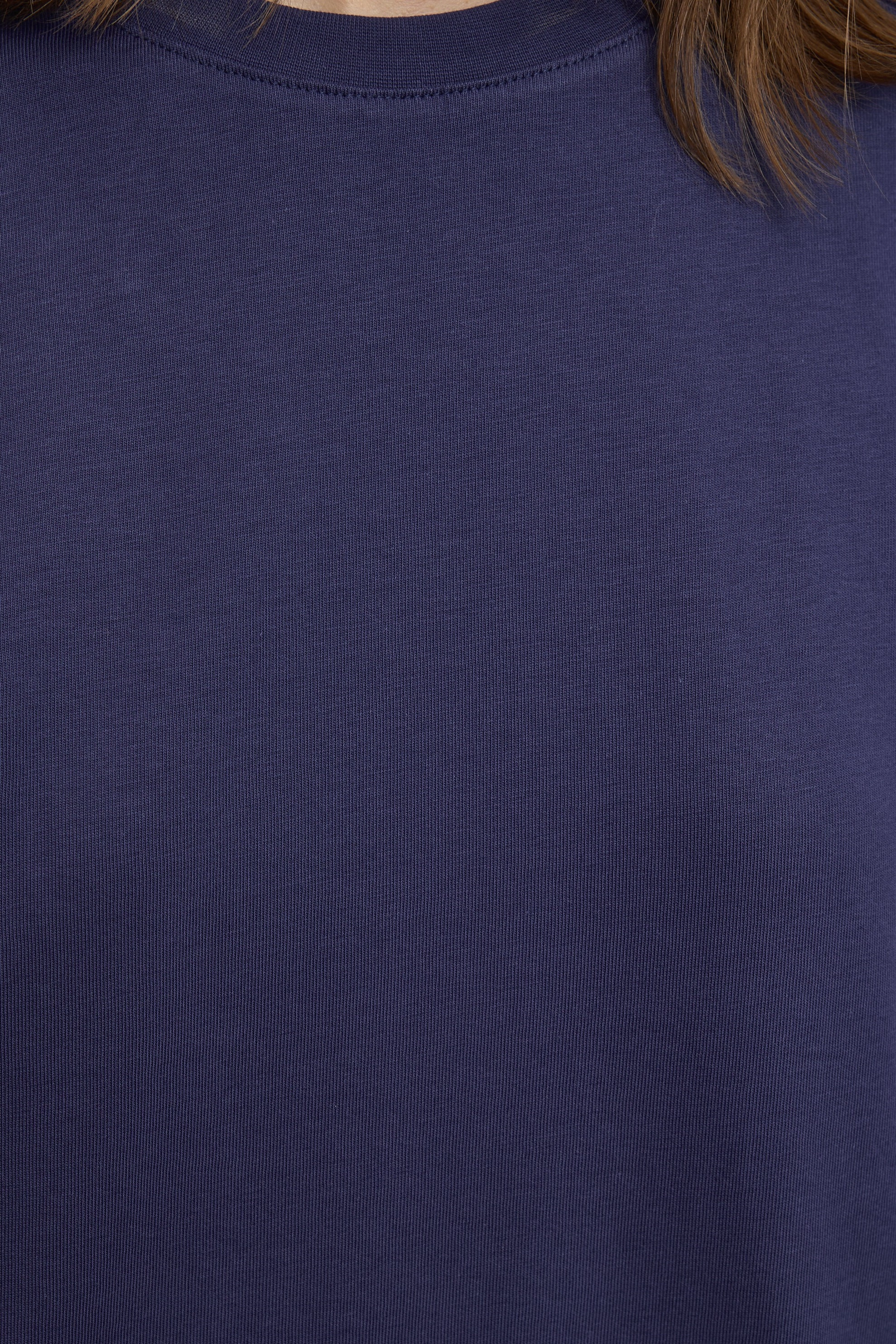 Qanu Basıc Sweatshirt Mavi - Tesettür Giyim