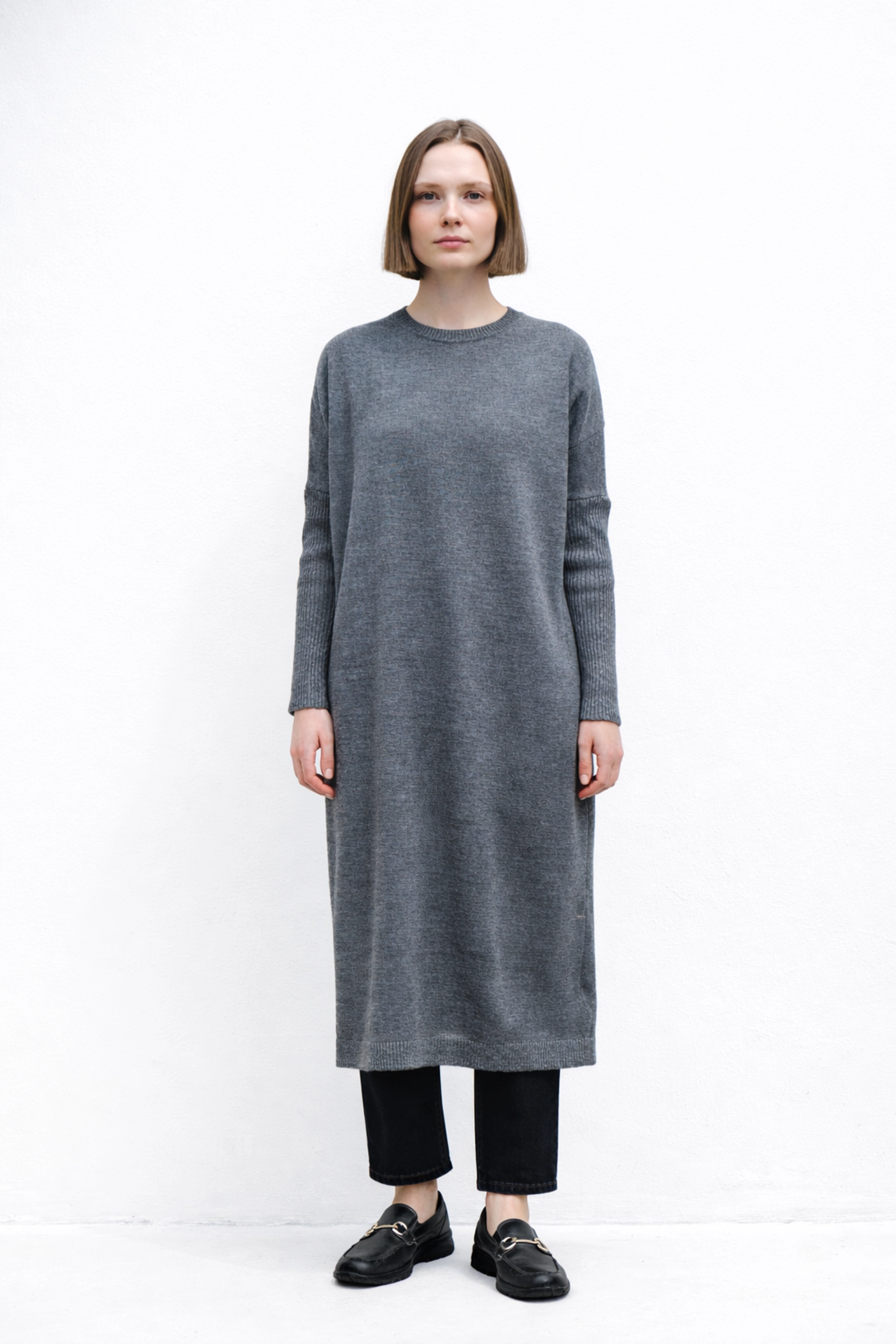 Qanu Basıc Triko Gri 