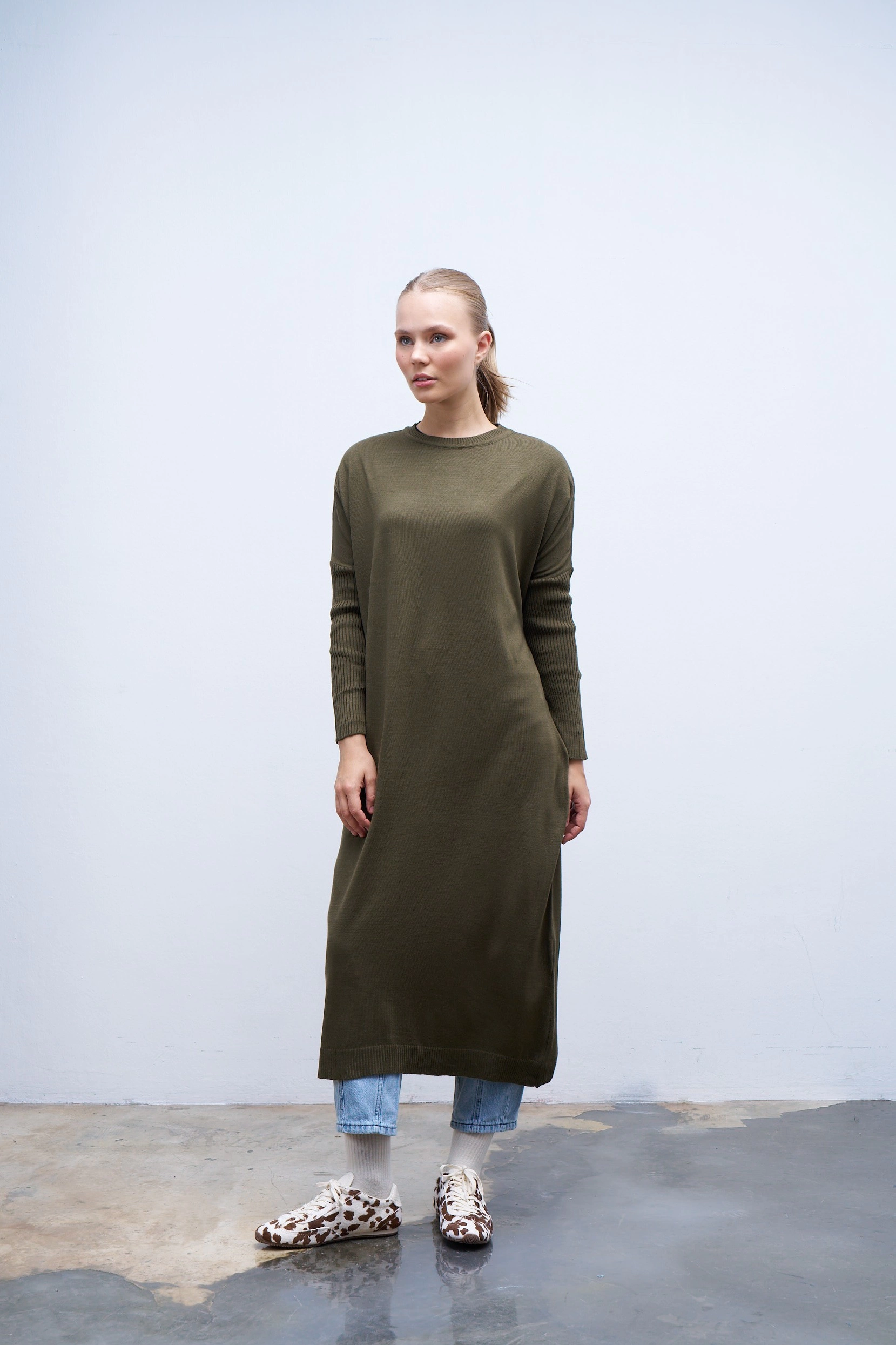 Qanu Basıc Triko Haki 