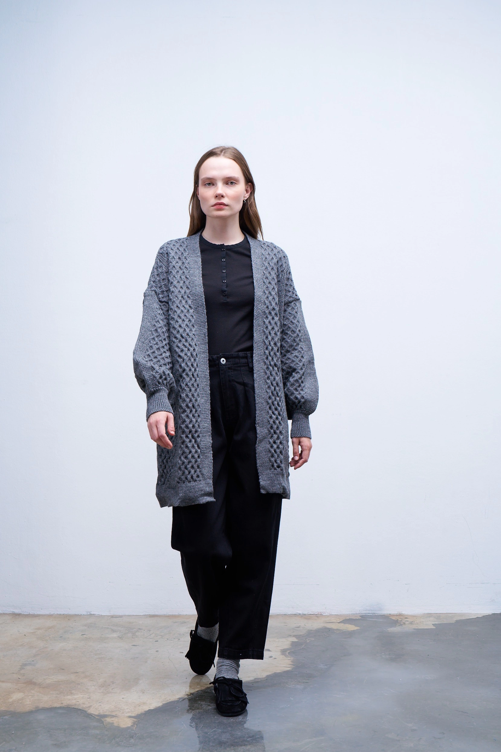 Qanu Candy Triko Hırka Gri 