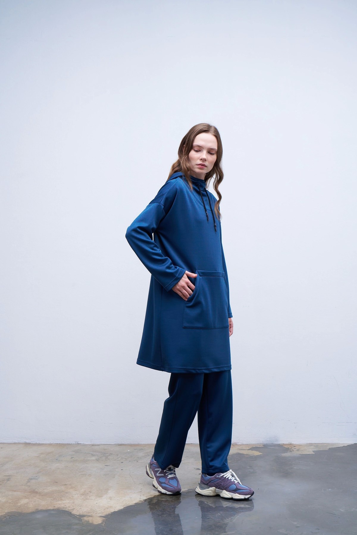 Qanu Cepli Sweatshirt Lacivert