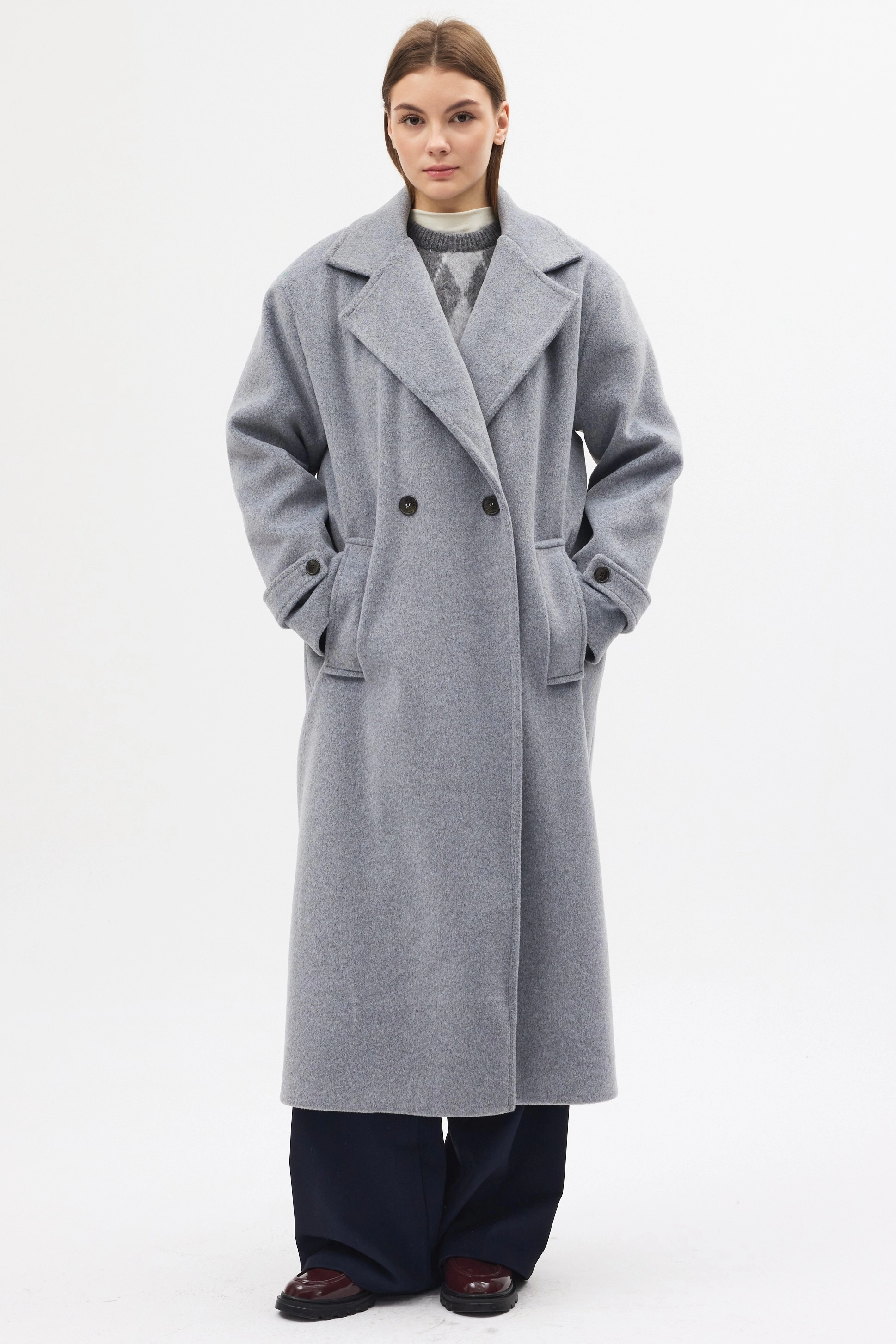 Qanu Elite Kaban Gri  - Tesettür Giyim