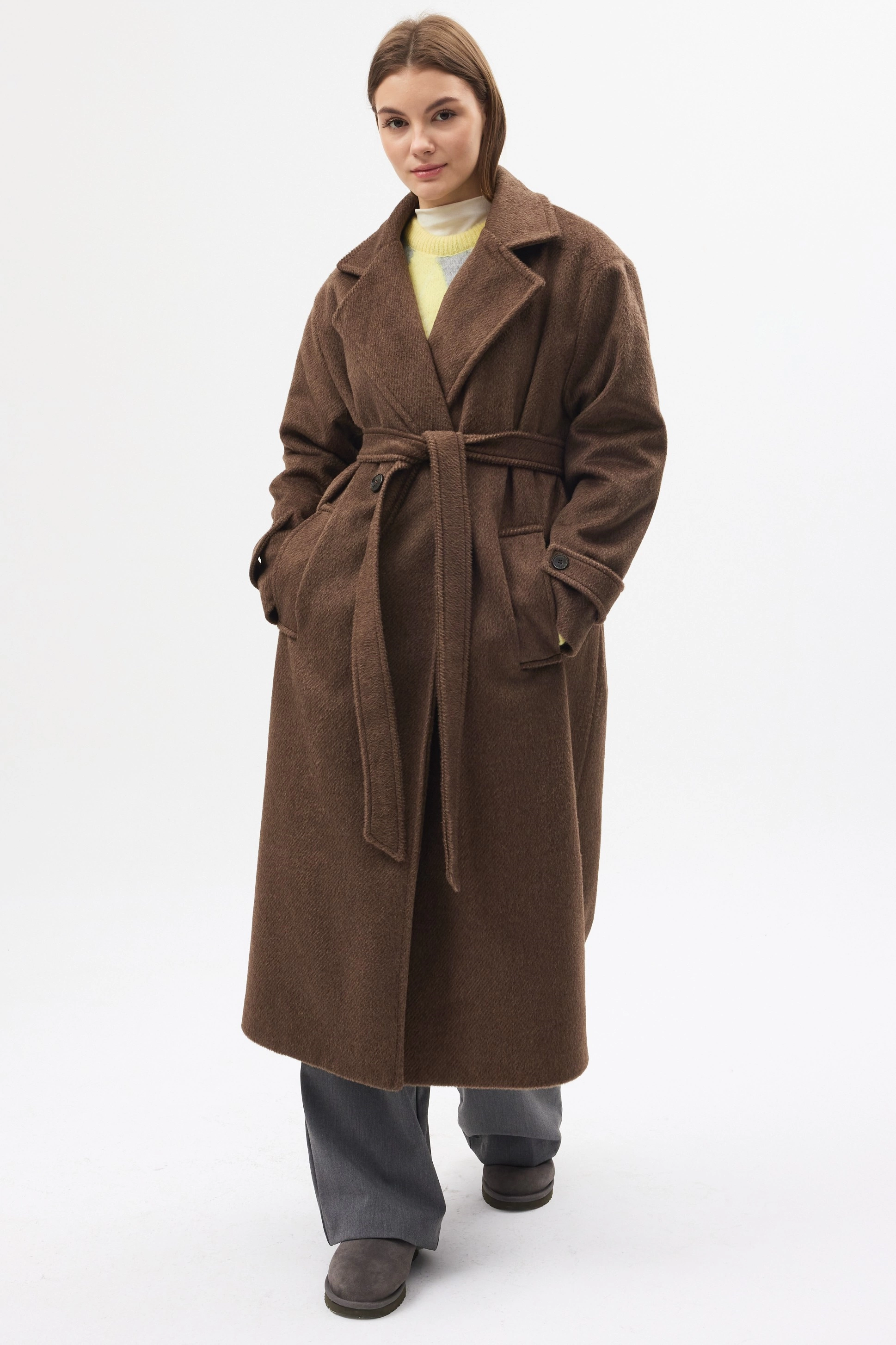 Qanu Elite Kaban Kahverengi - Tesettür Giyim