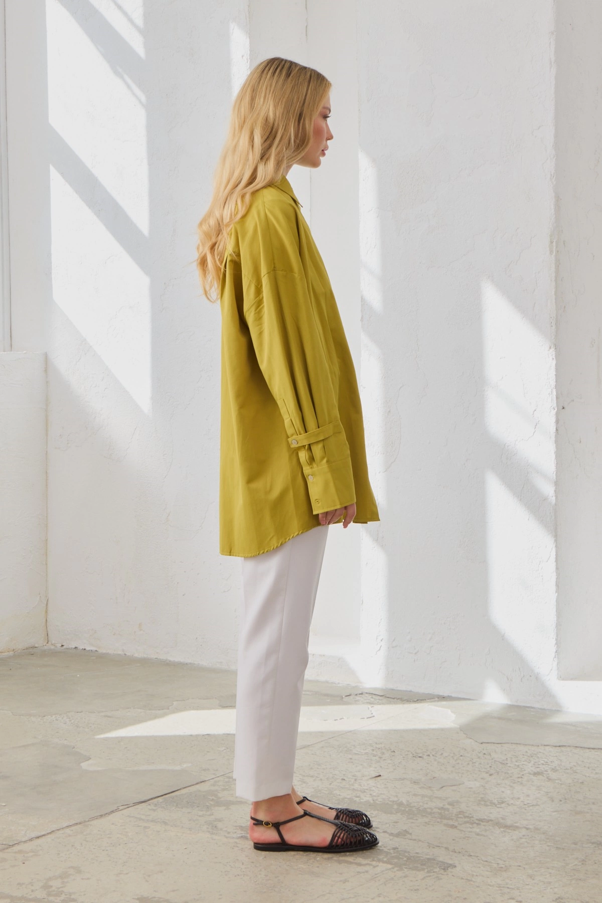 Qanu Frezya Gömlek Yağ Yeşili 