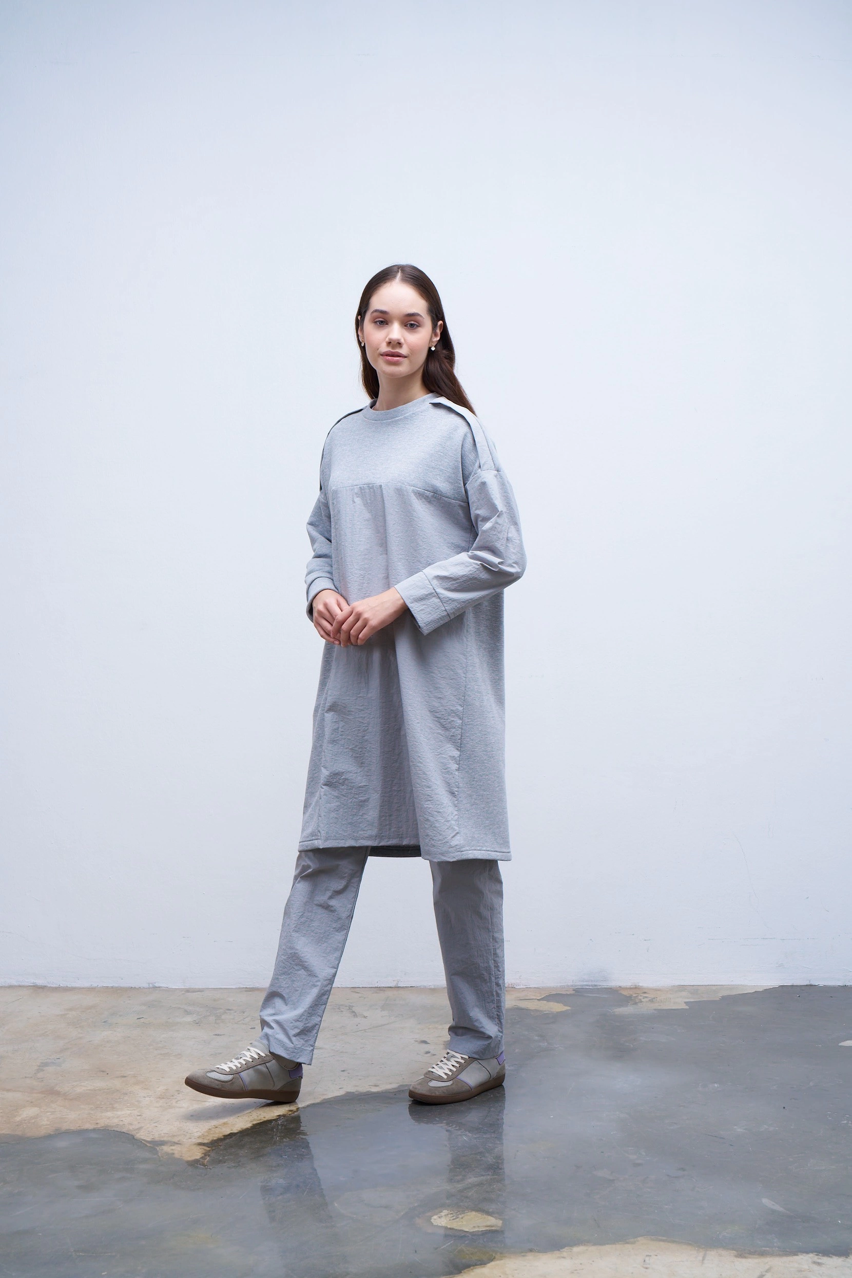 Qanu Garnili Sweatshirt Gri 