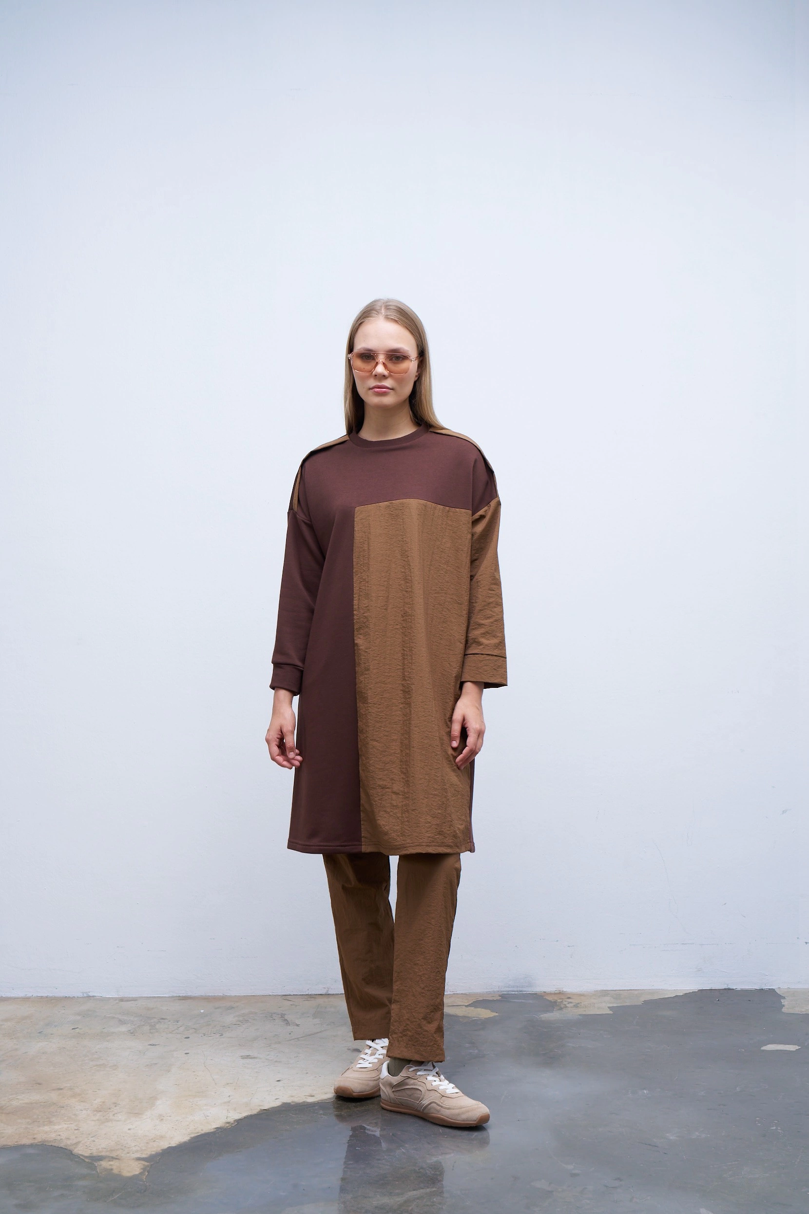 Qanu Garnili Sweatshirt Kahverengi 