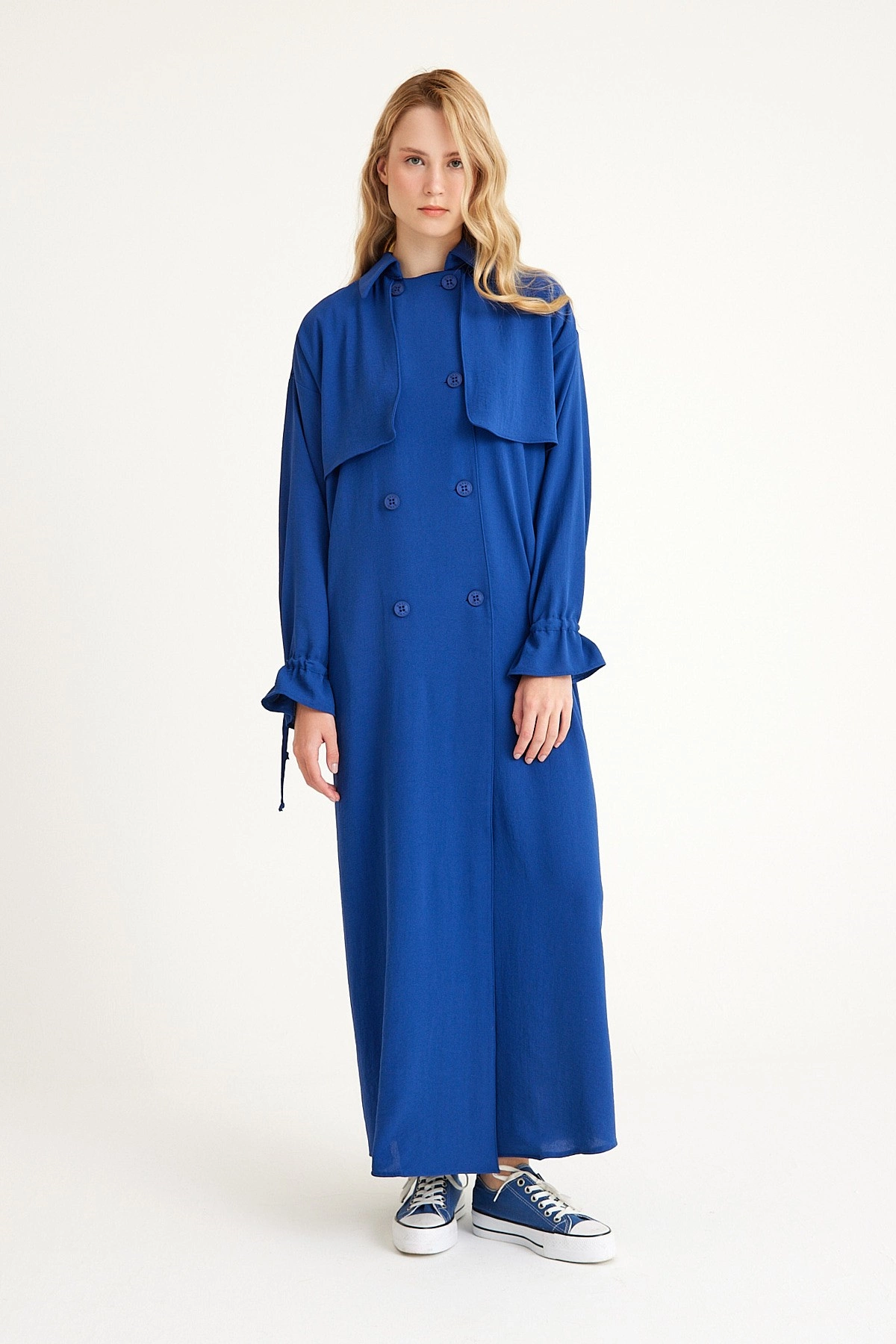 Qanu Kuşaklı Ferace İndigo