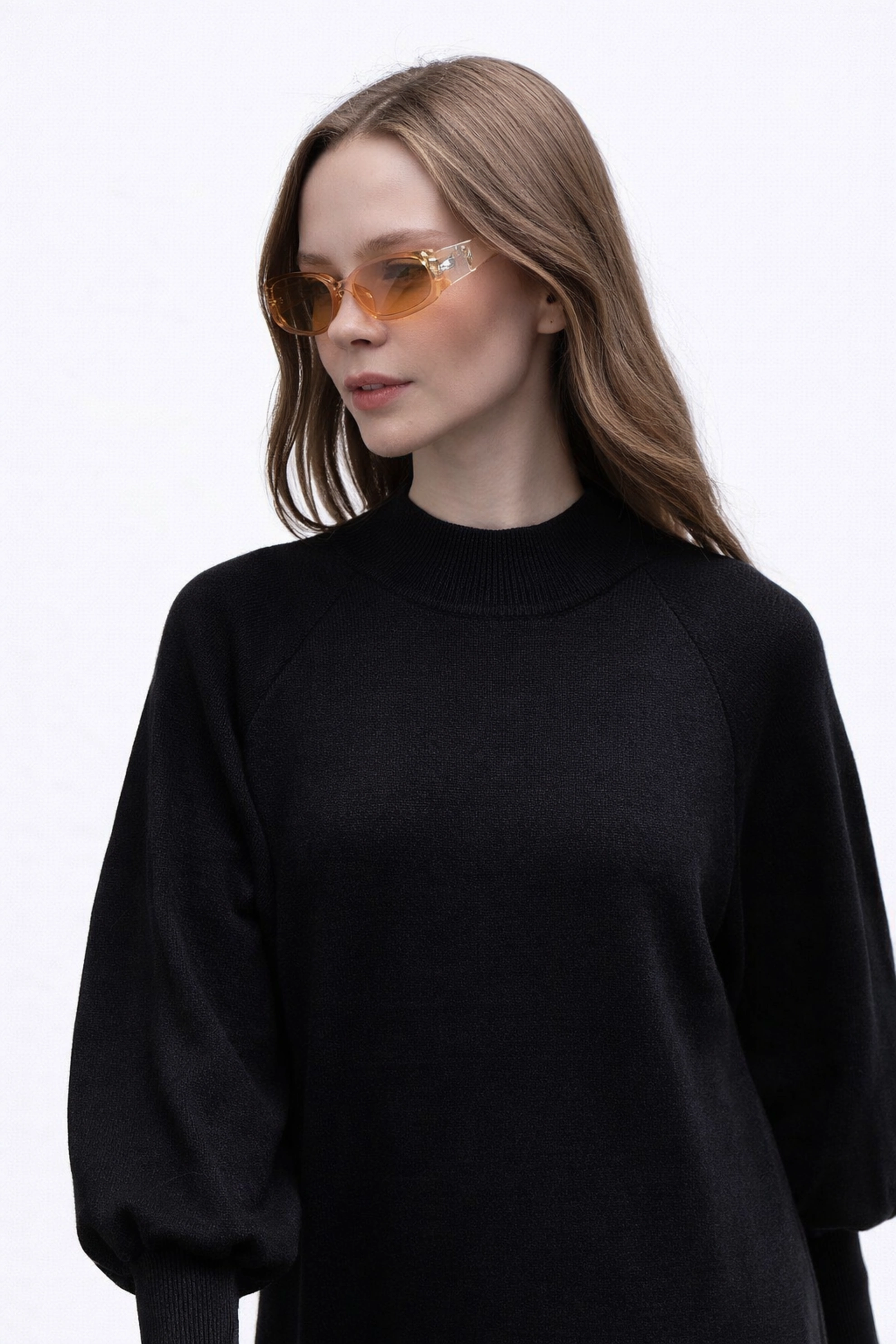 Qanu Lamia Triko Elbise Siyah