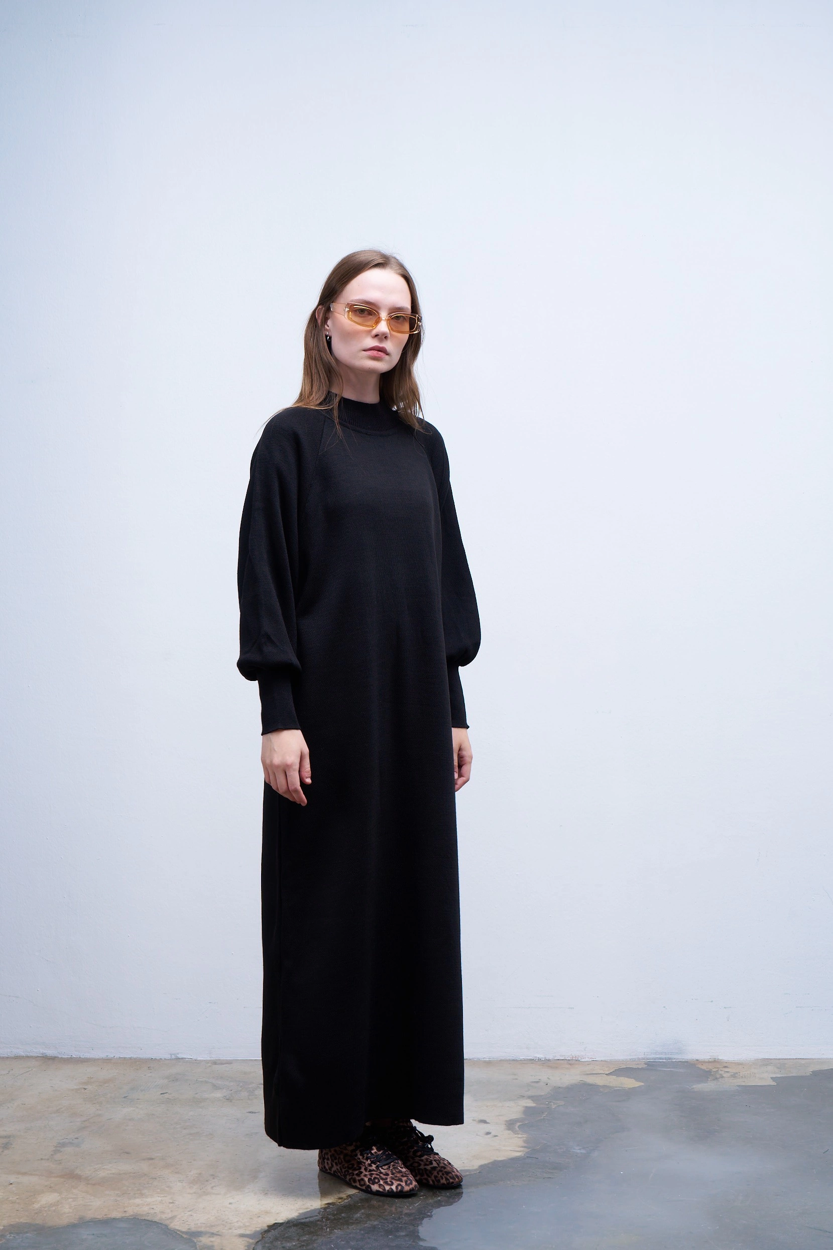 Qanu Lamia Triko Elbise Siyah