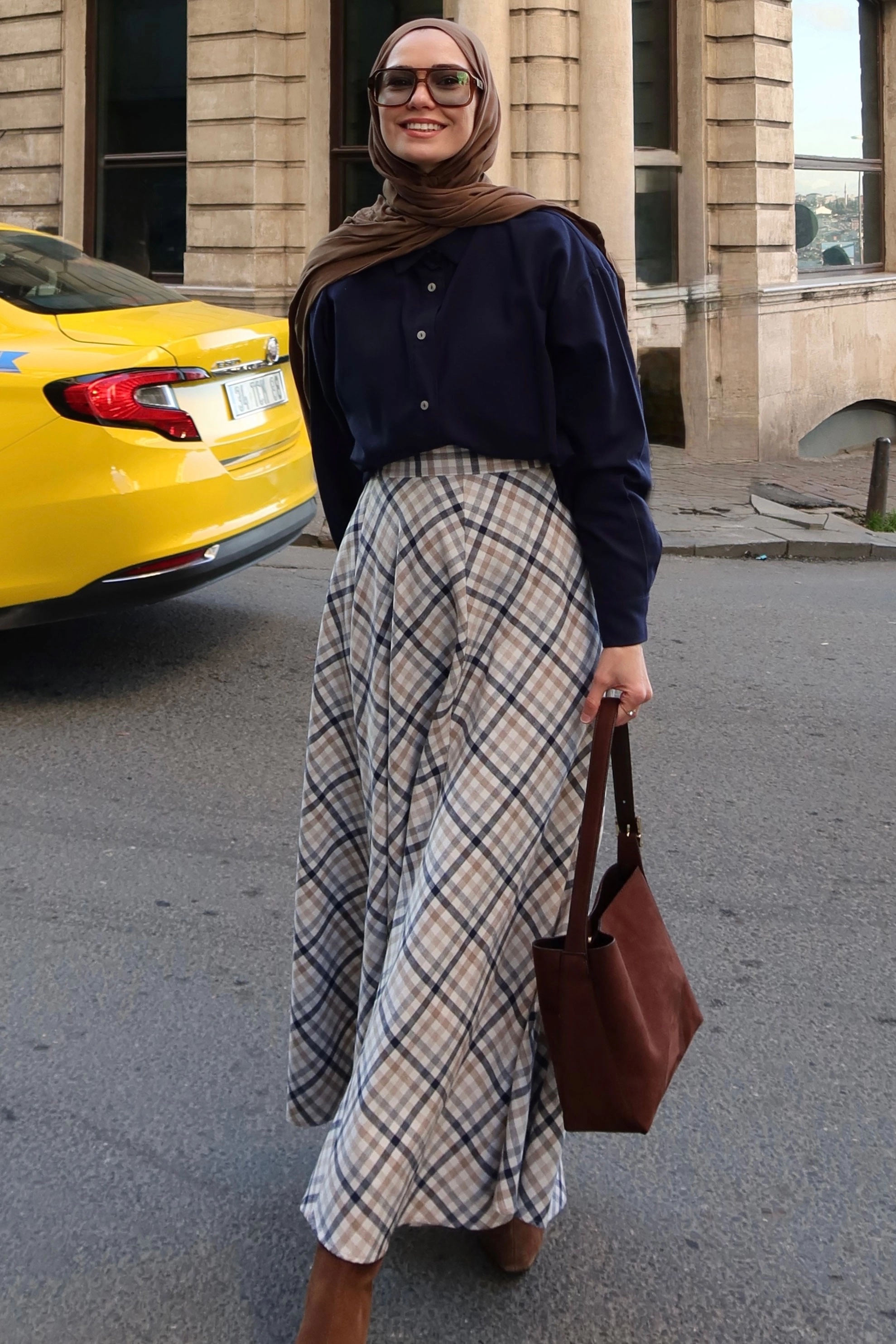 Qanu Leydi Gömlek Lacivert - Tesettür Giyim