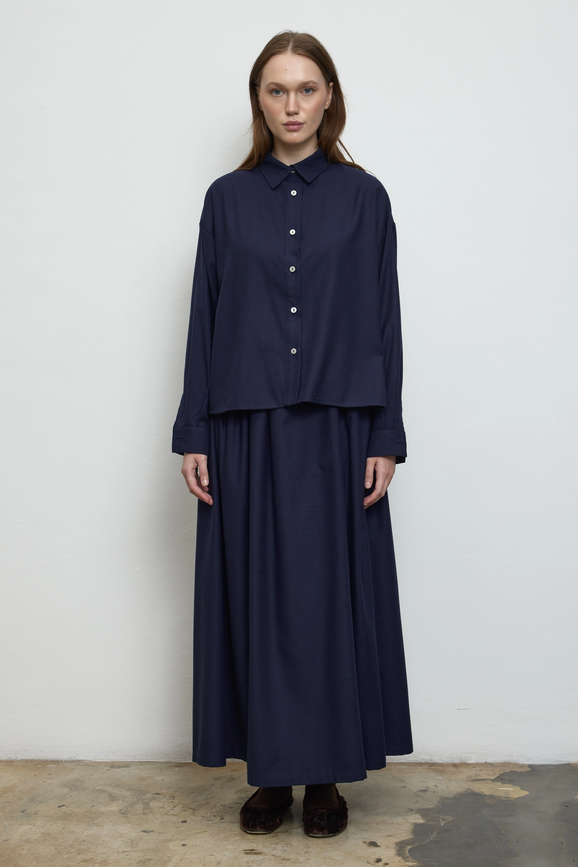 Qanu Leydi Gömlek Lacivert