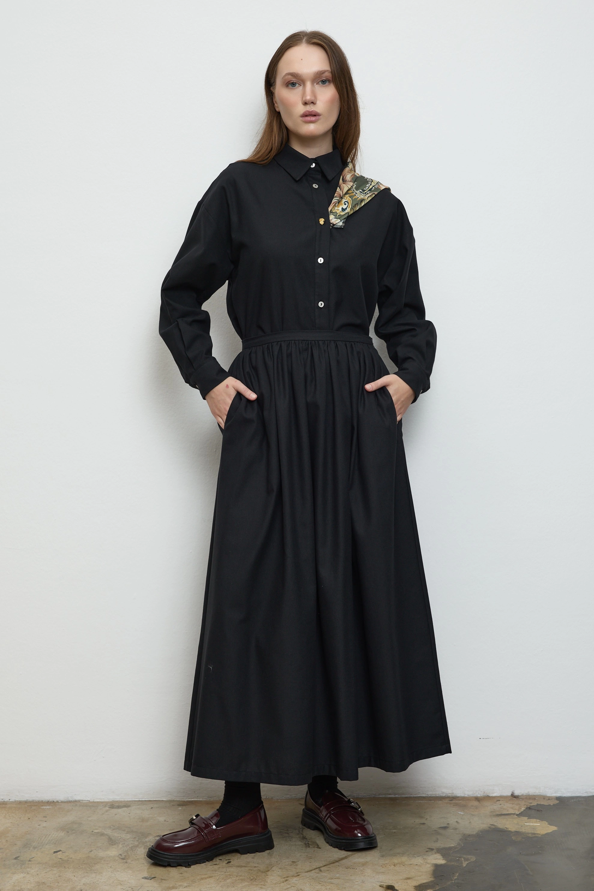 Qanu Leydi Gömlek Siyah