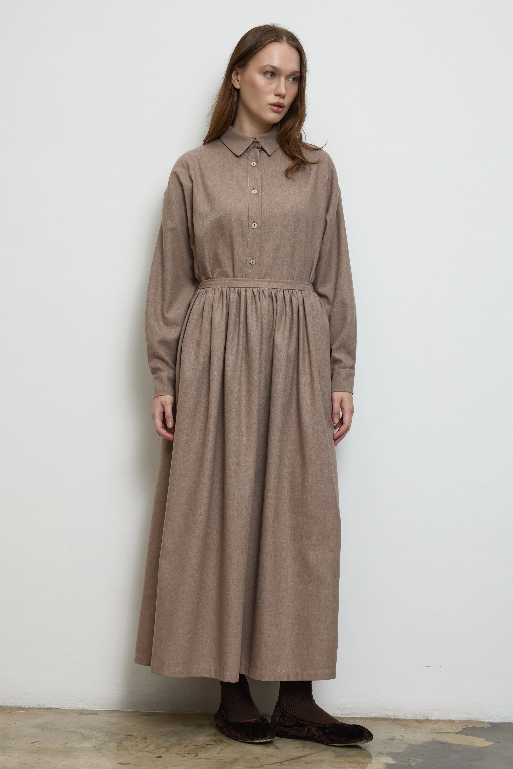 Qanu Leydi Gömlek Vizon 