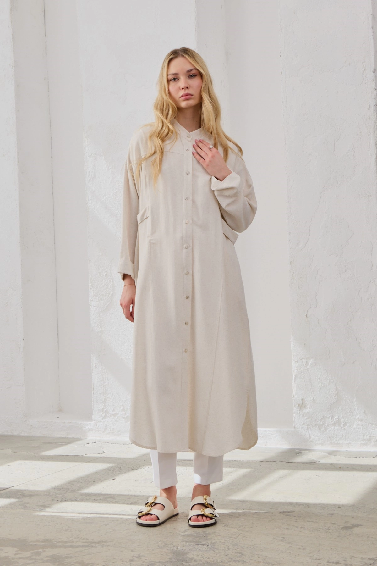 Qanu Lilyum Gömlek Bej