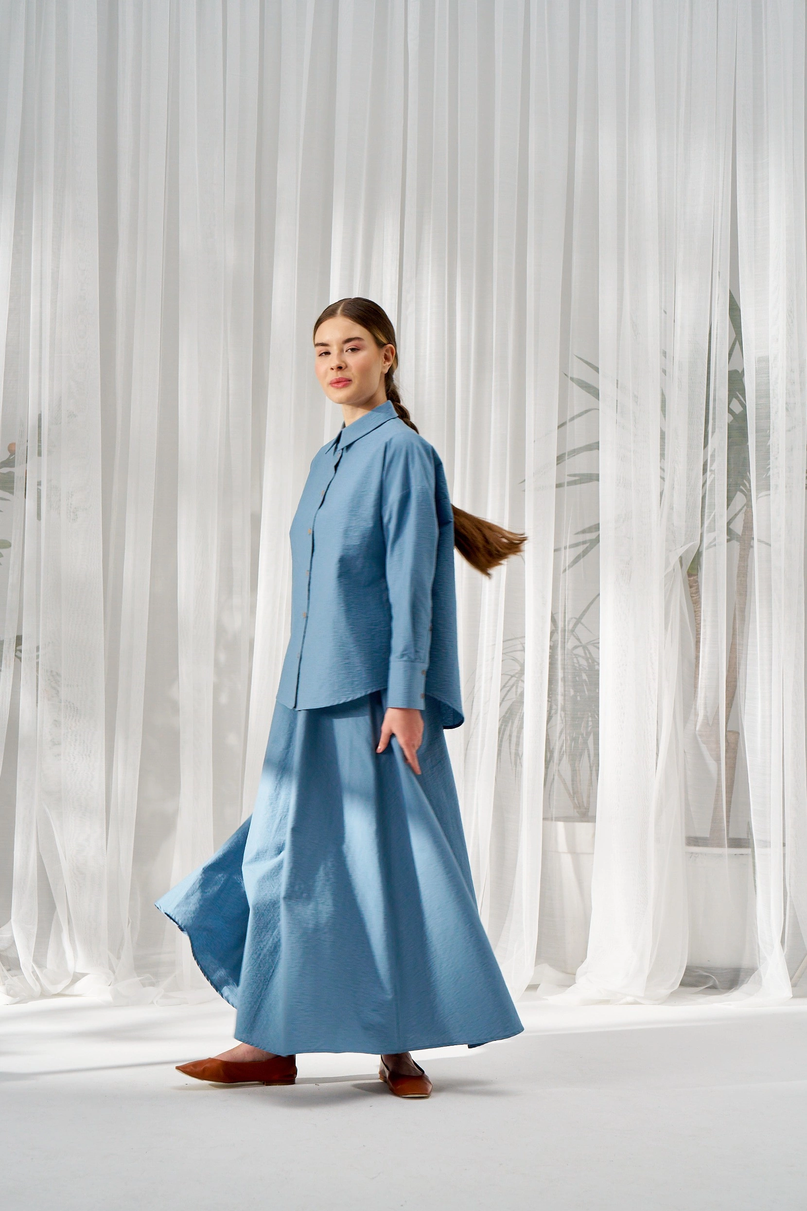 Qanu Loft Pamuklu Takım İndigo 