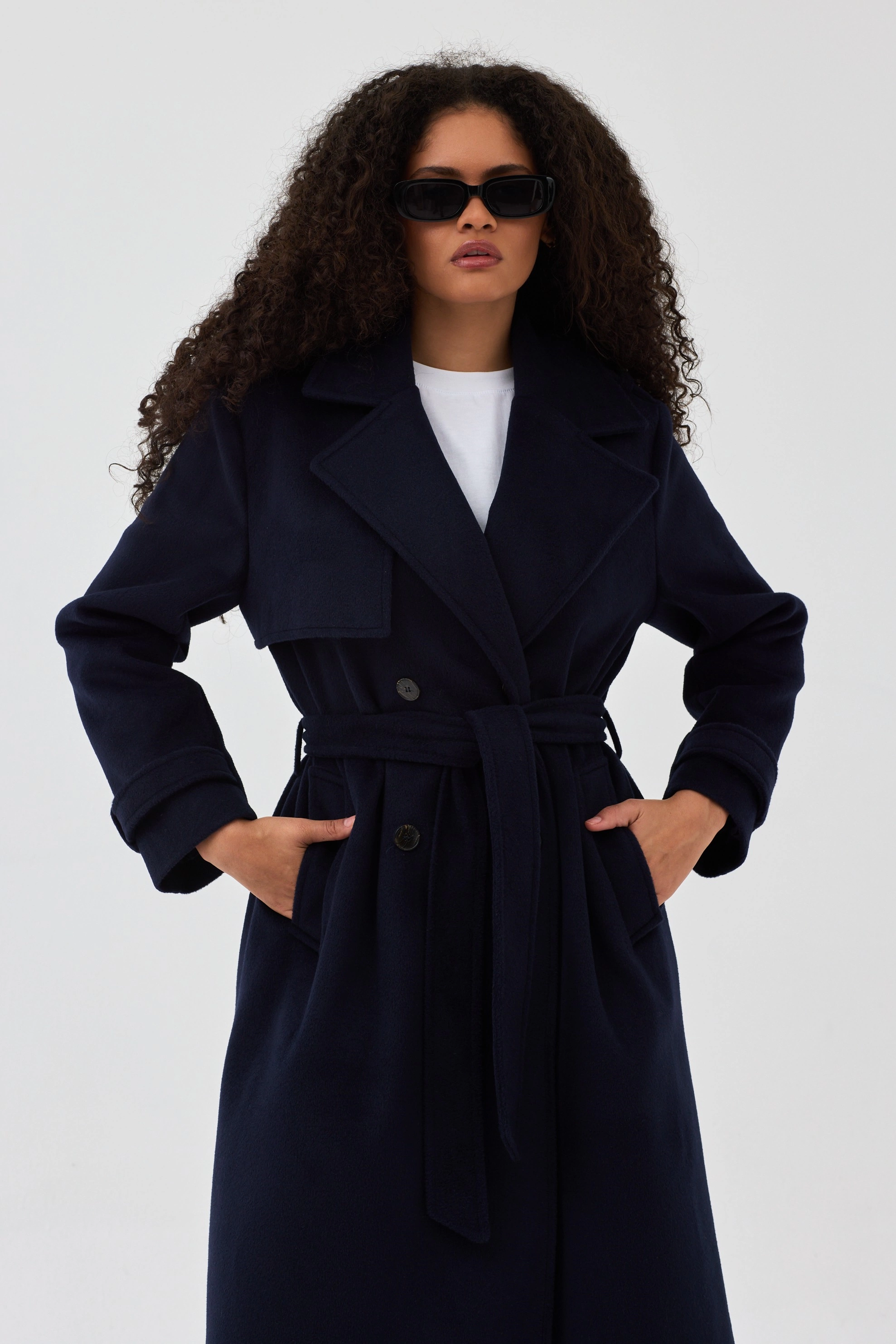 Qanu Lunaris Kaban Lacivert - Tesettür Giyim