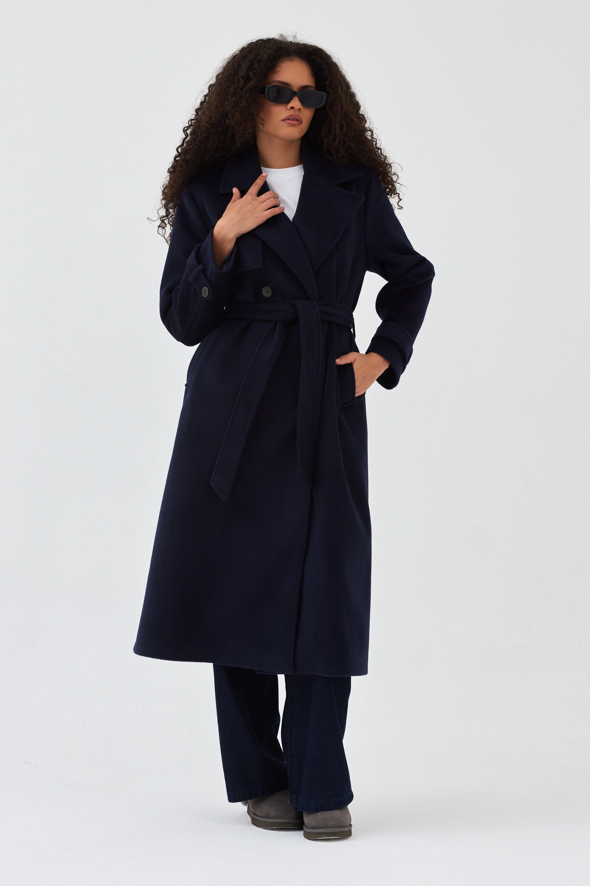 Qanu Lunaris Kaban Lacivert - Tesettür Giyim