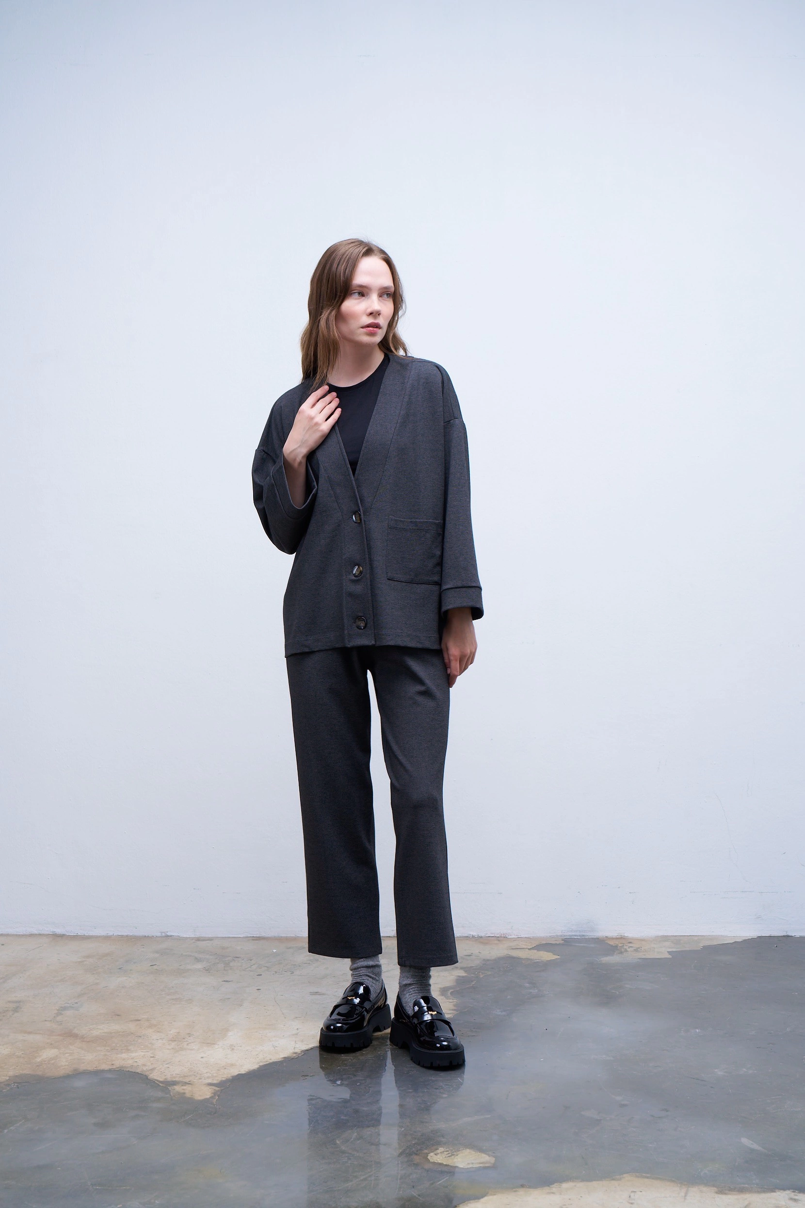 Qanu Maria Hırka Gri 