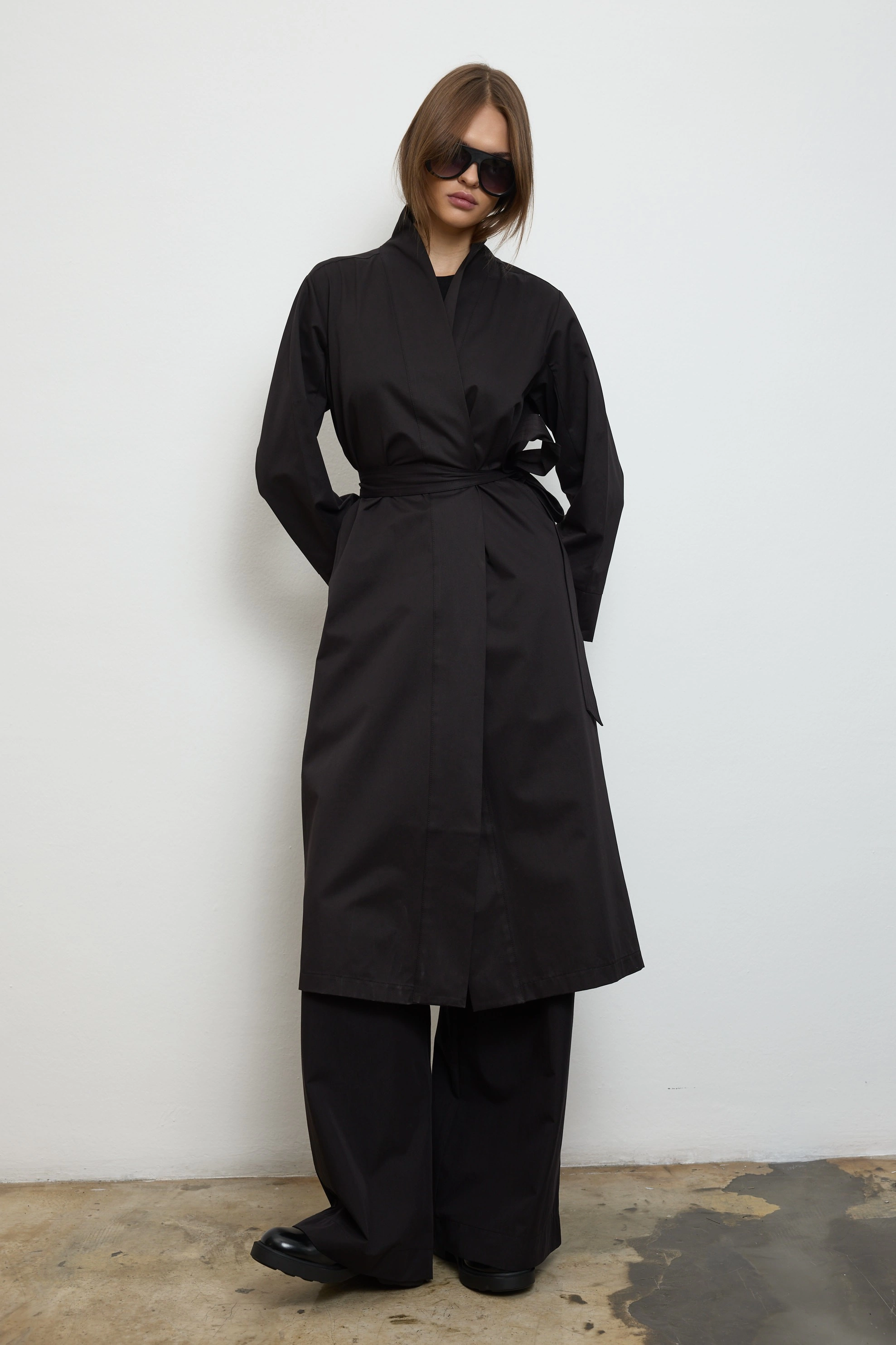 Qanu Moon Trençkot Siyah