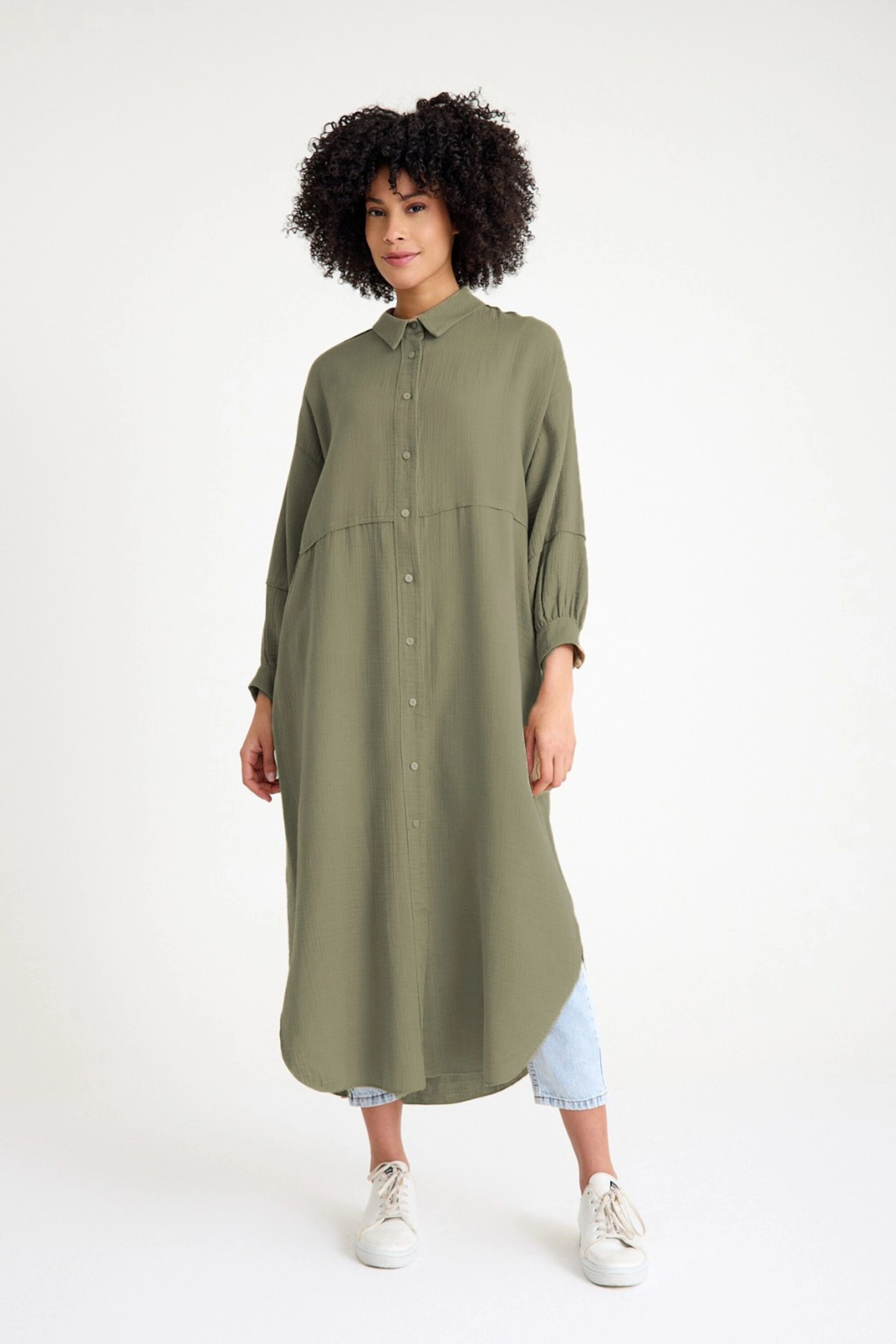 Qanu Müslin Gömlek Yeşil