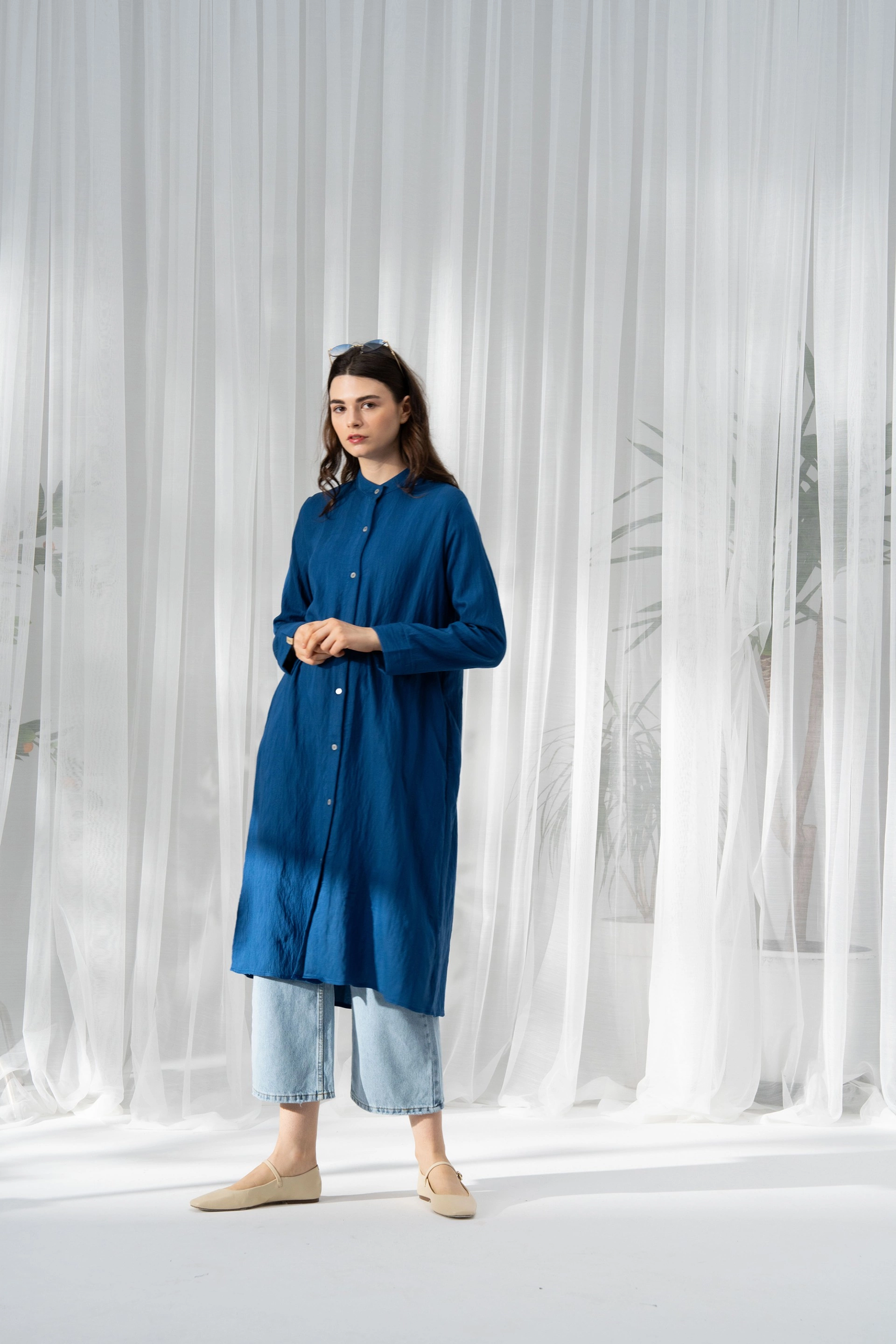 Qanu Olden Gömlek Mavi