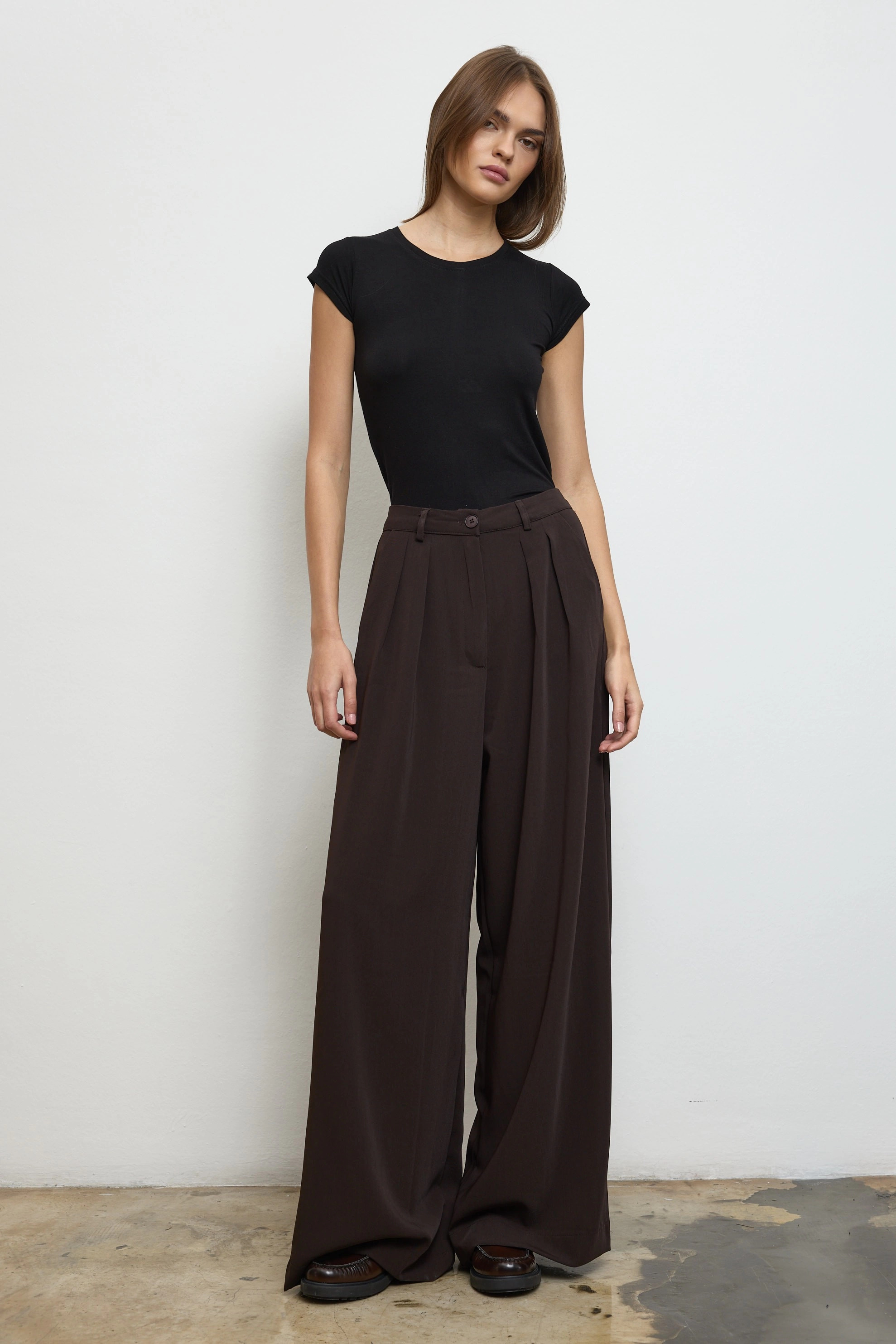 Qanu Palazzo Pantolon Kahverengi