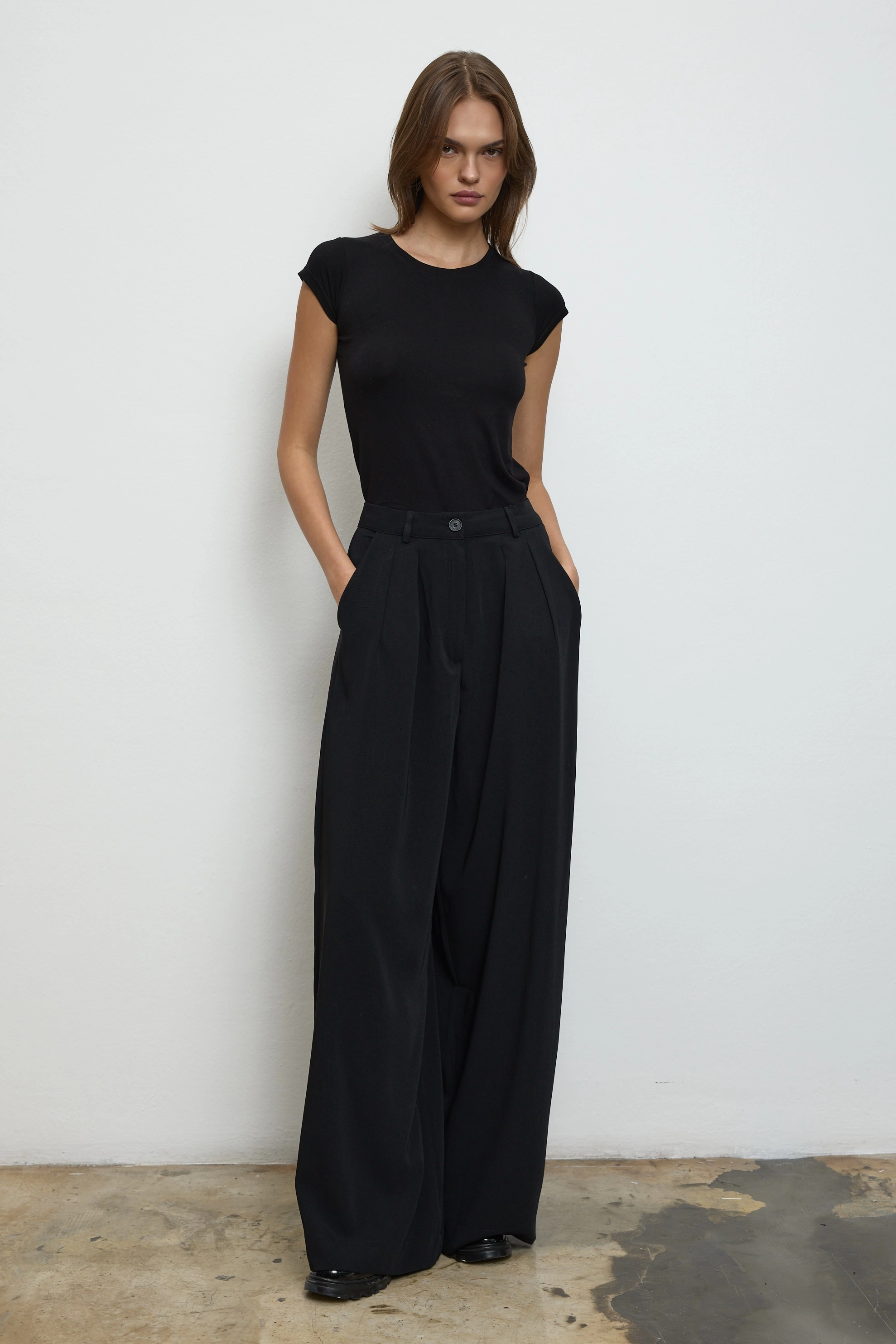 Qanu Palazzo Pantolon Siyah 