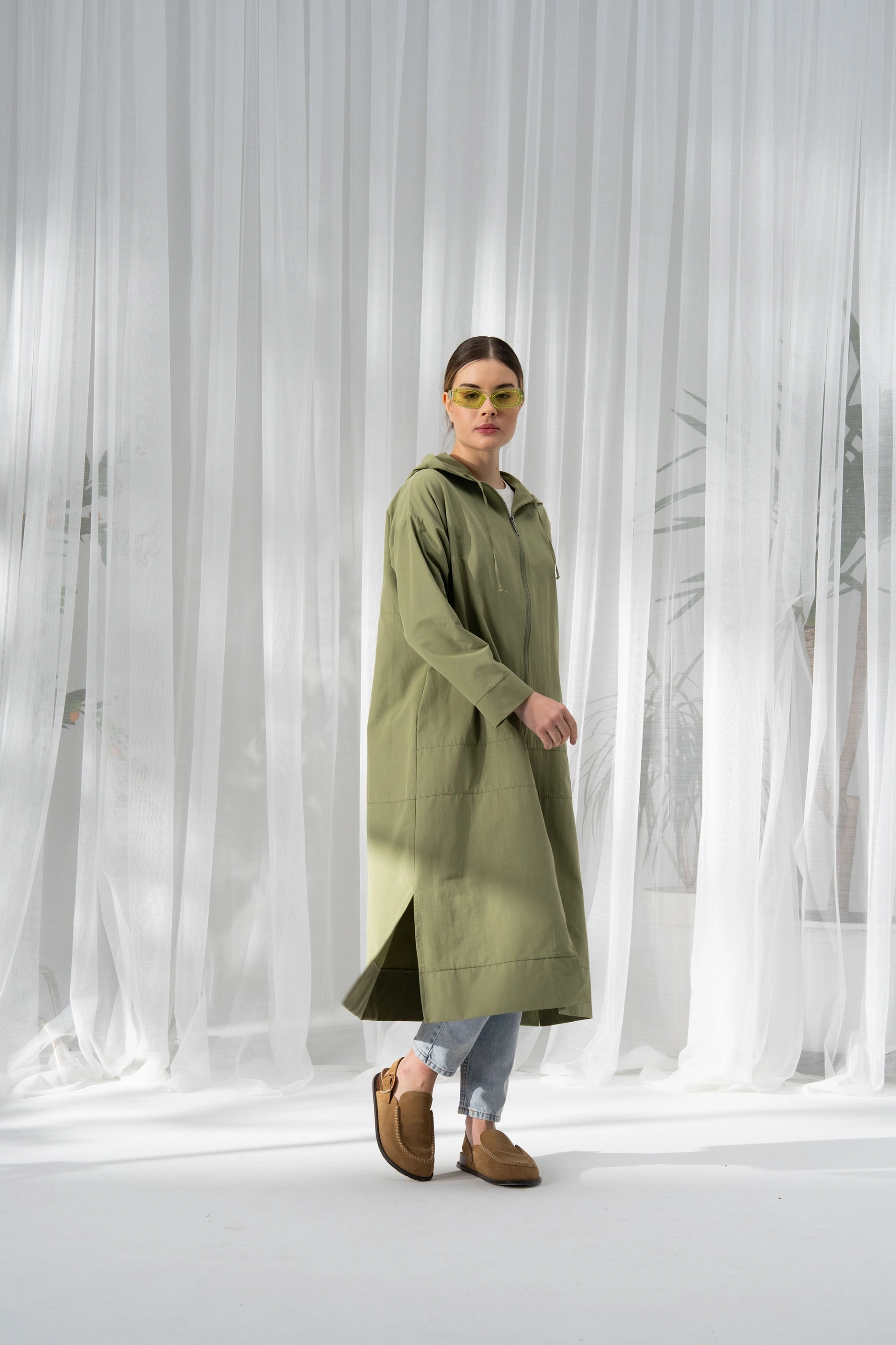 Qanu Pamuklu Yazlık Kap Yeşil 