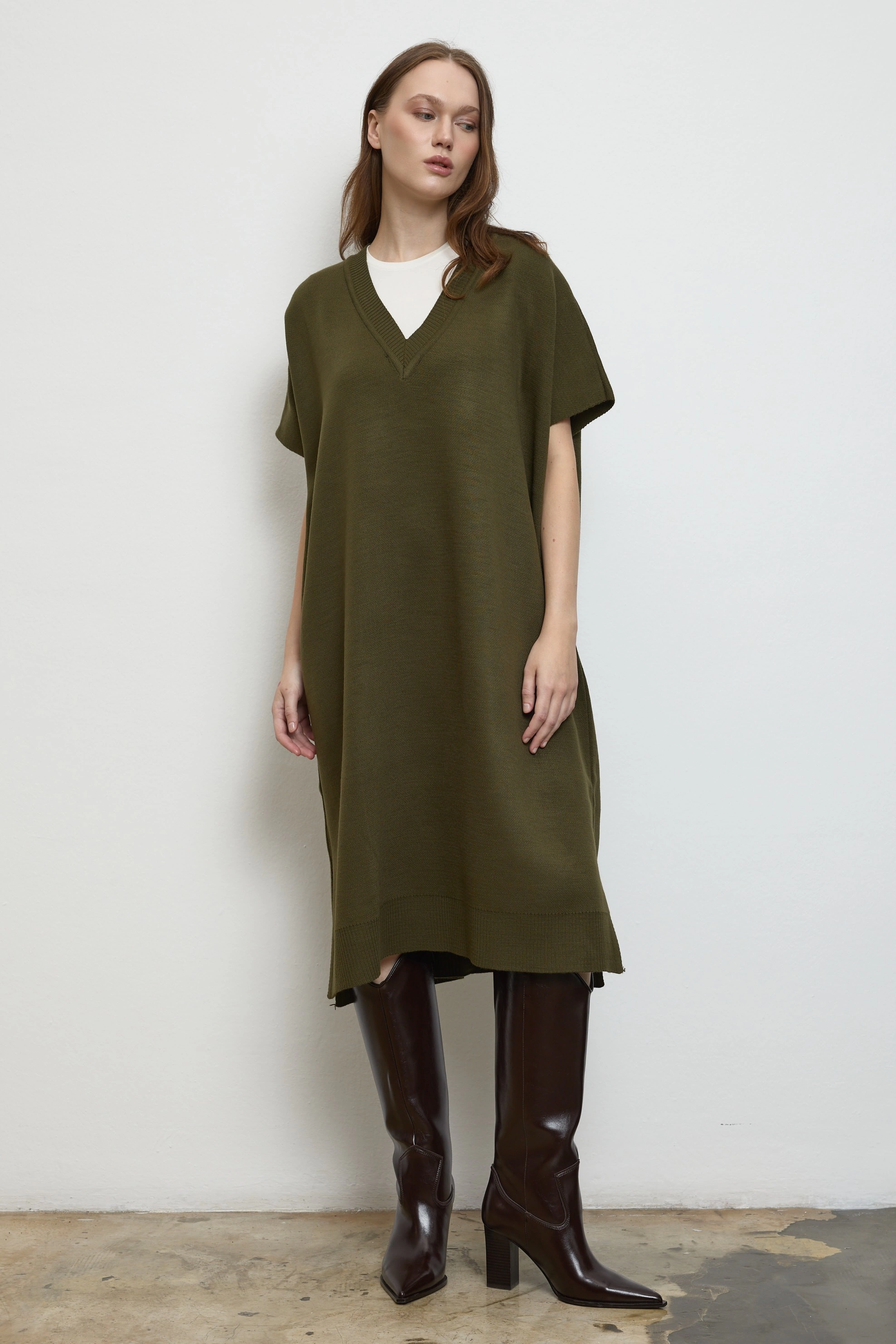 Qanu Panço Süveter Haki