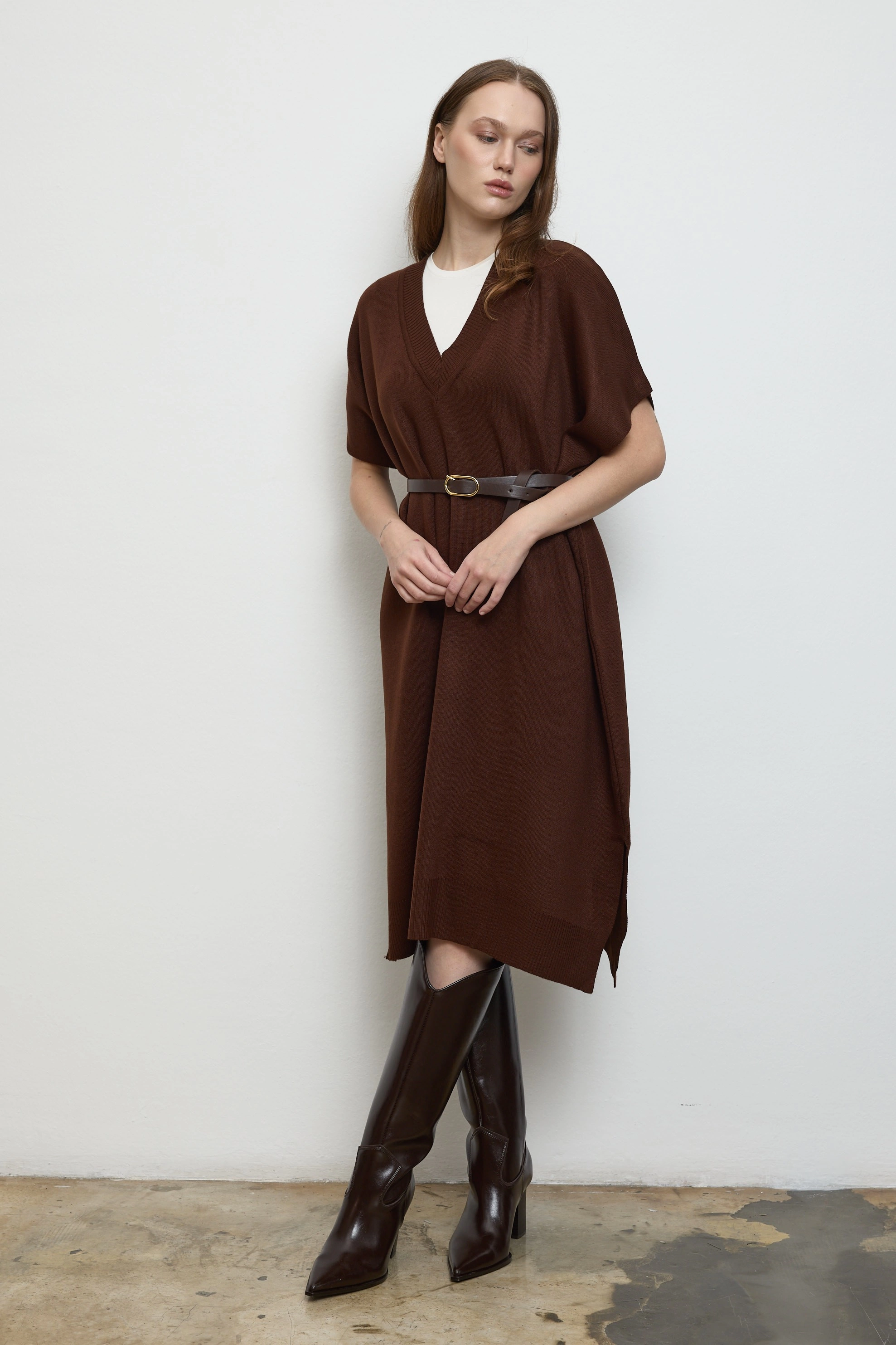 Qanu Panço Süveter Kahverengi