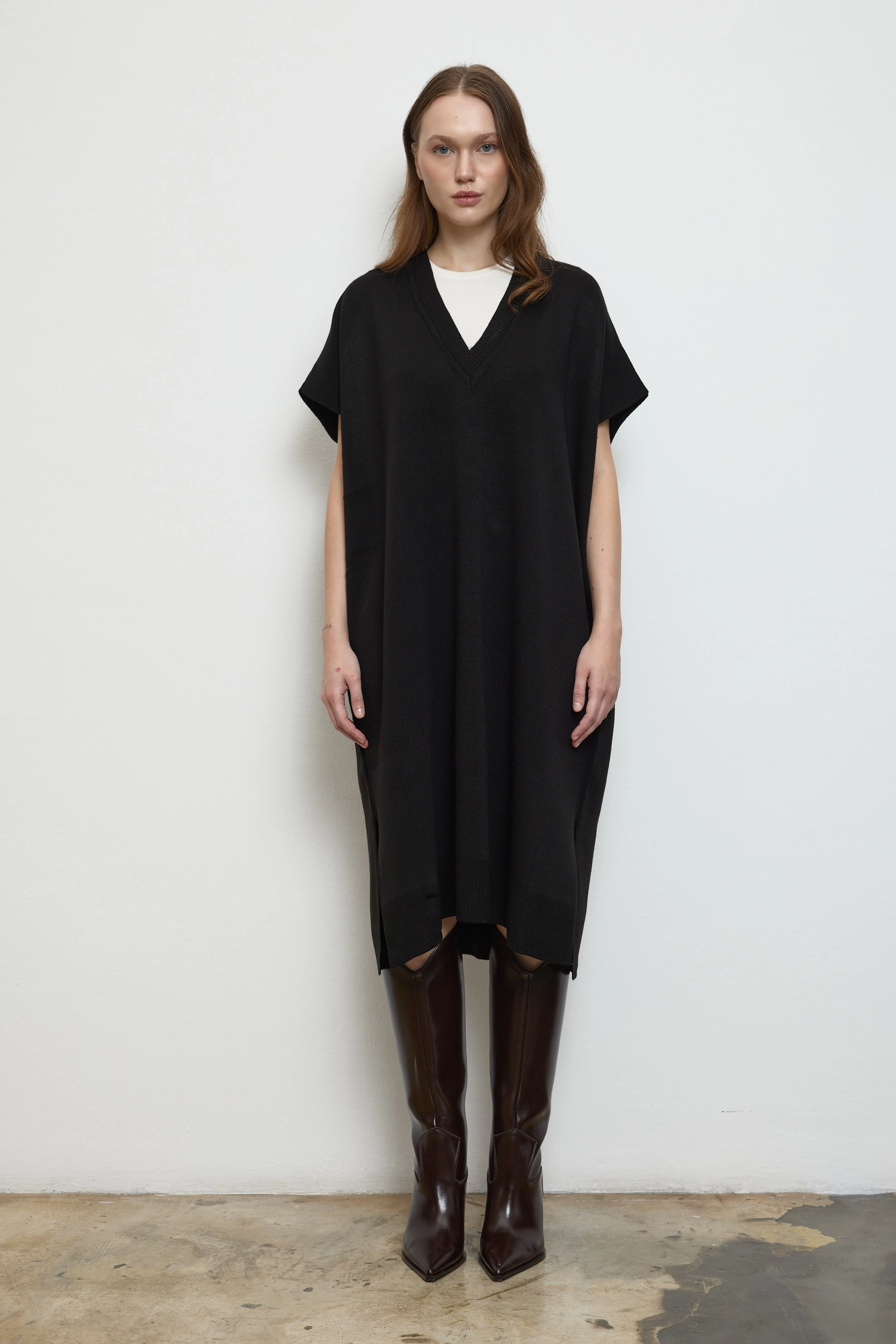 Qanu Panço Süveter Siyah