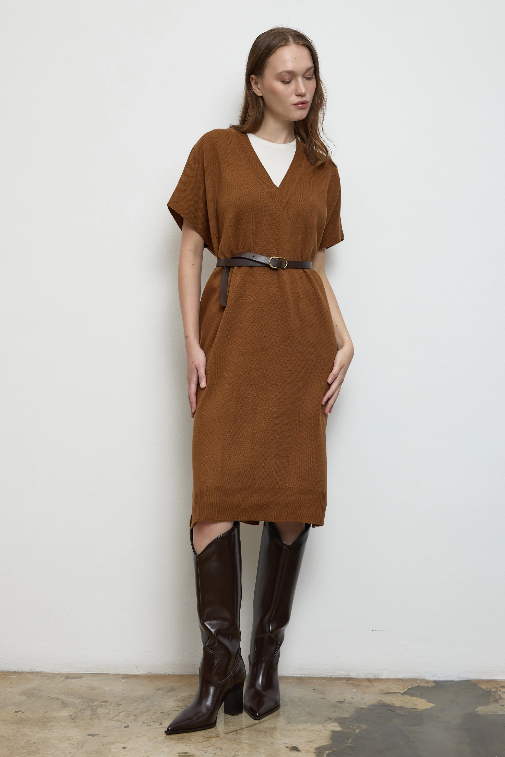 Qanu Panço Süveter Taba