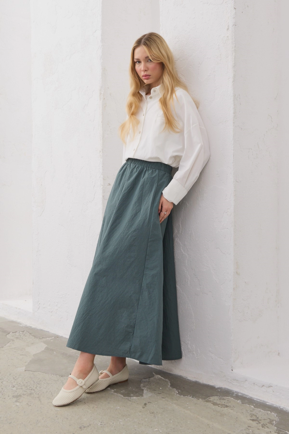 Qanu Paraşüt Etek Çağla Yeşili 