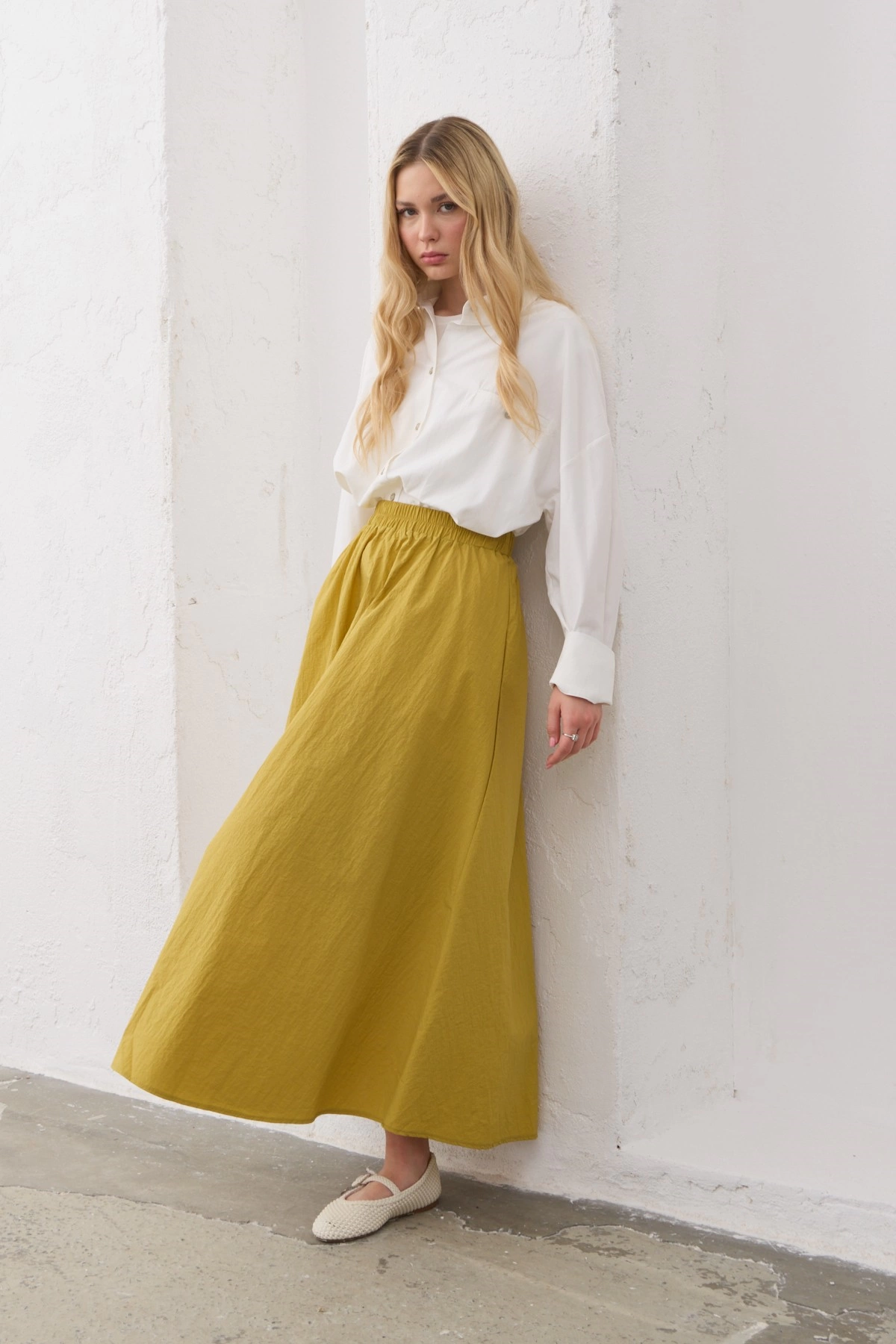 Qanu Paraşüt Etek Sarı 