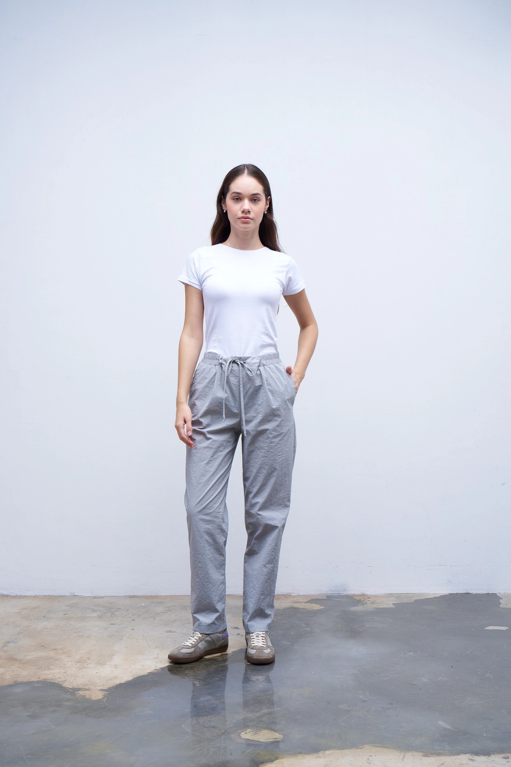 Qanu Paraşüt Pantolon Gri 