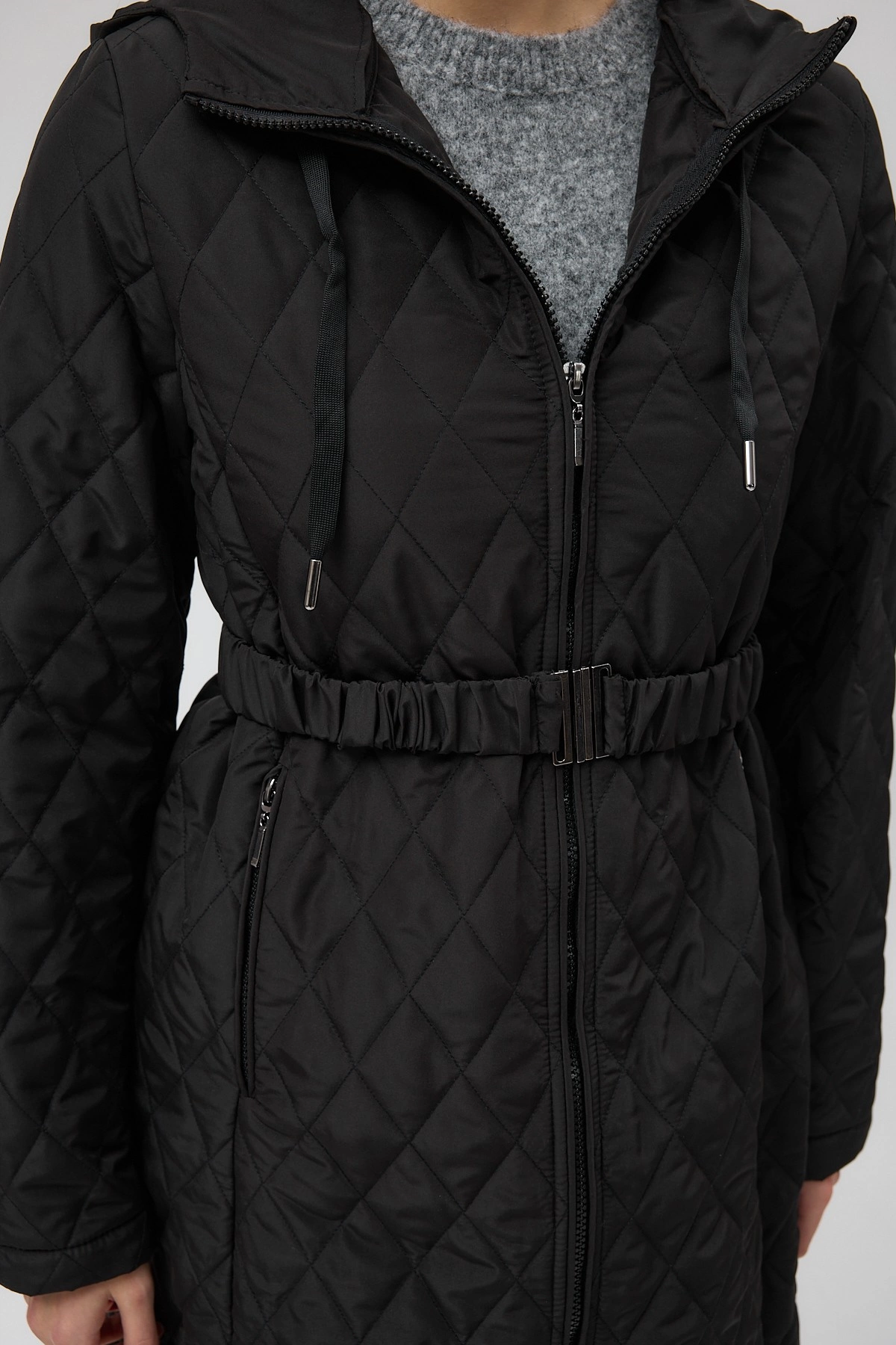 Qanu Premium Kapitone Mont Siyah - Tesettür Giyim