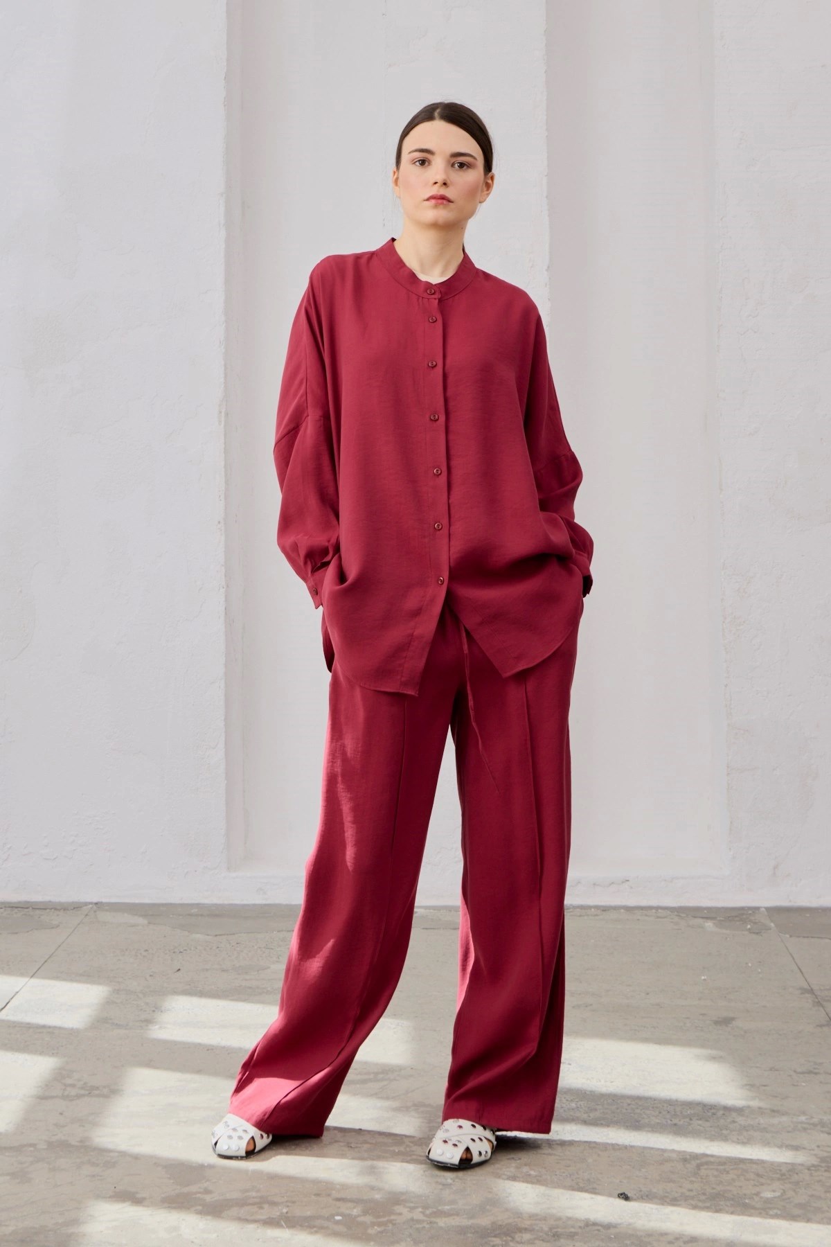 Qanu Rose Takım Bordo 