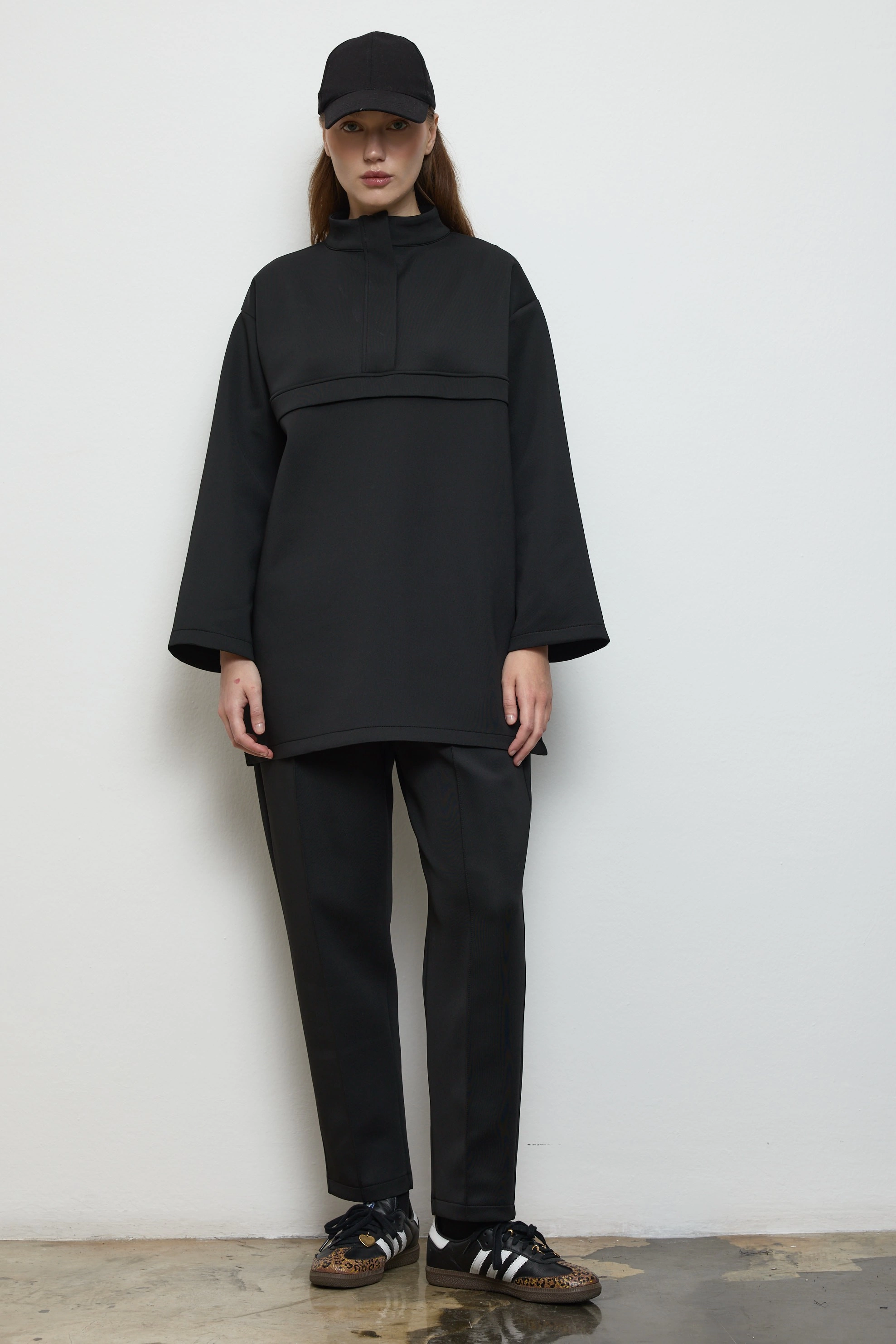 Qanu Silva Pantolonlu Takım Siyah