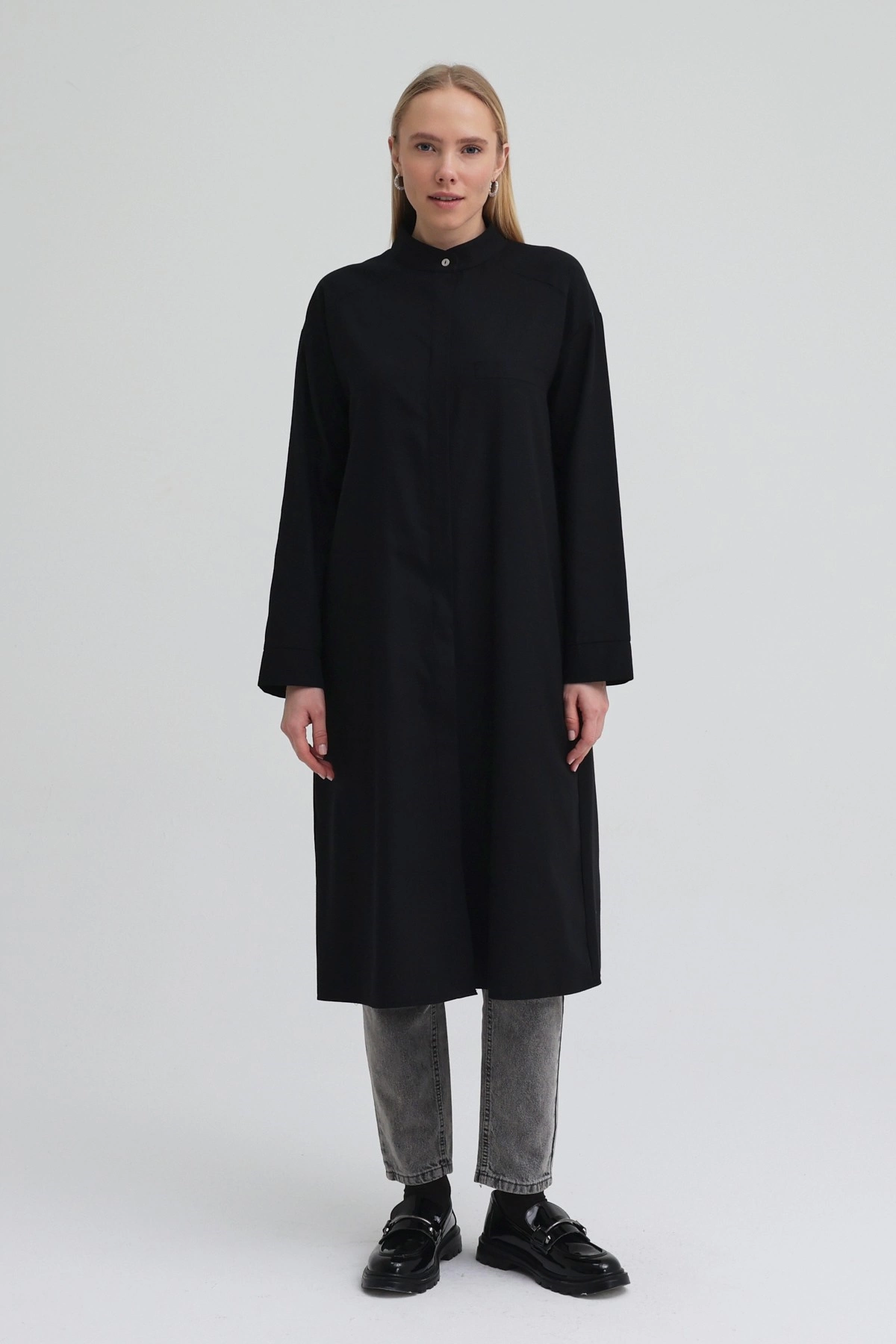 Qanu Tek Cepli Gömlek Kahverengi