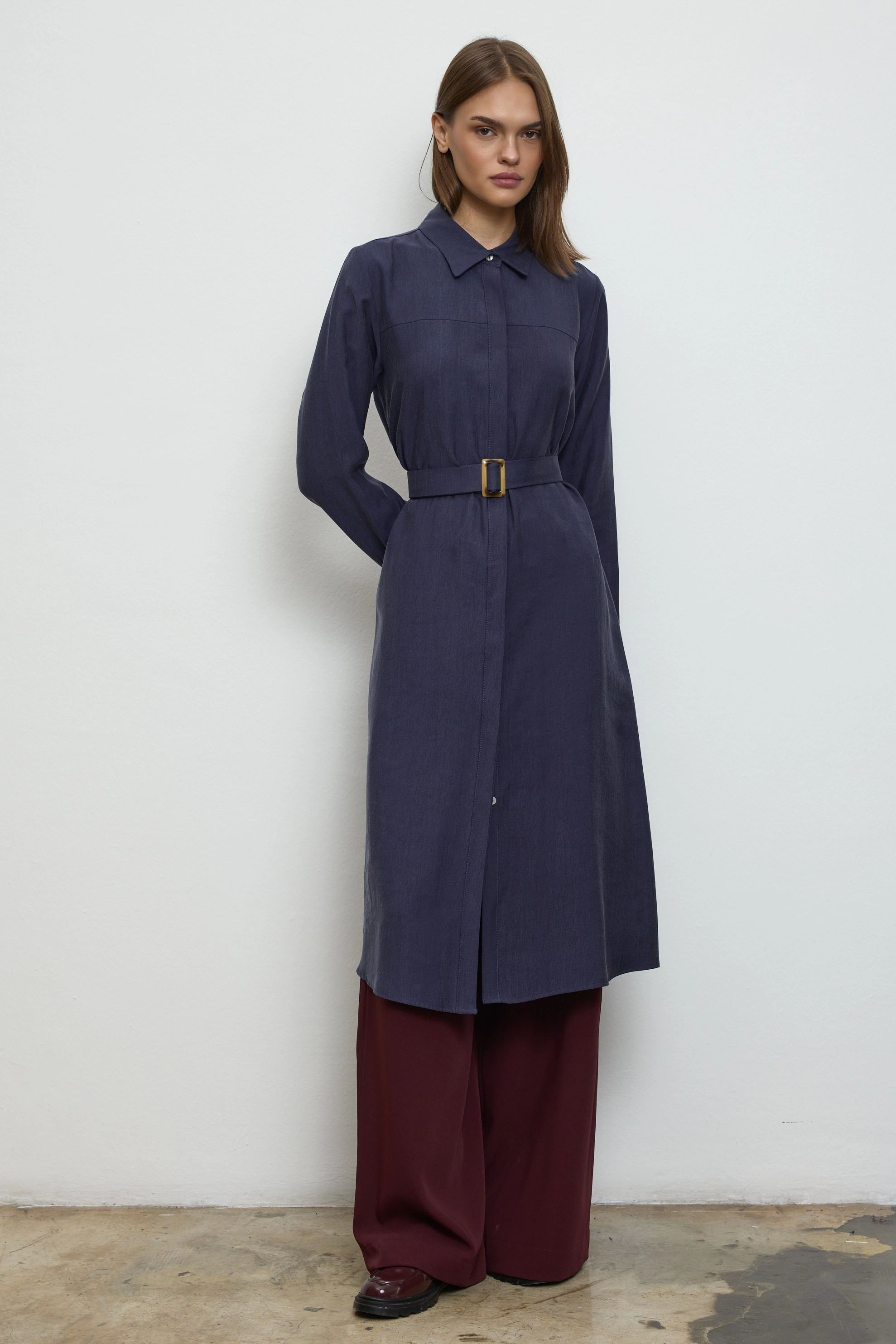 Qanu Tokalı Elite Gömlek Lacivert