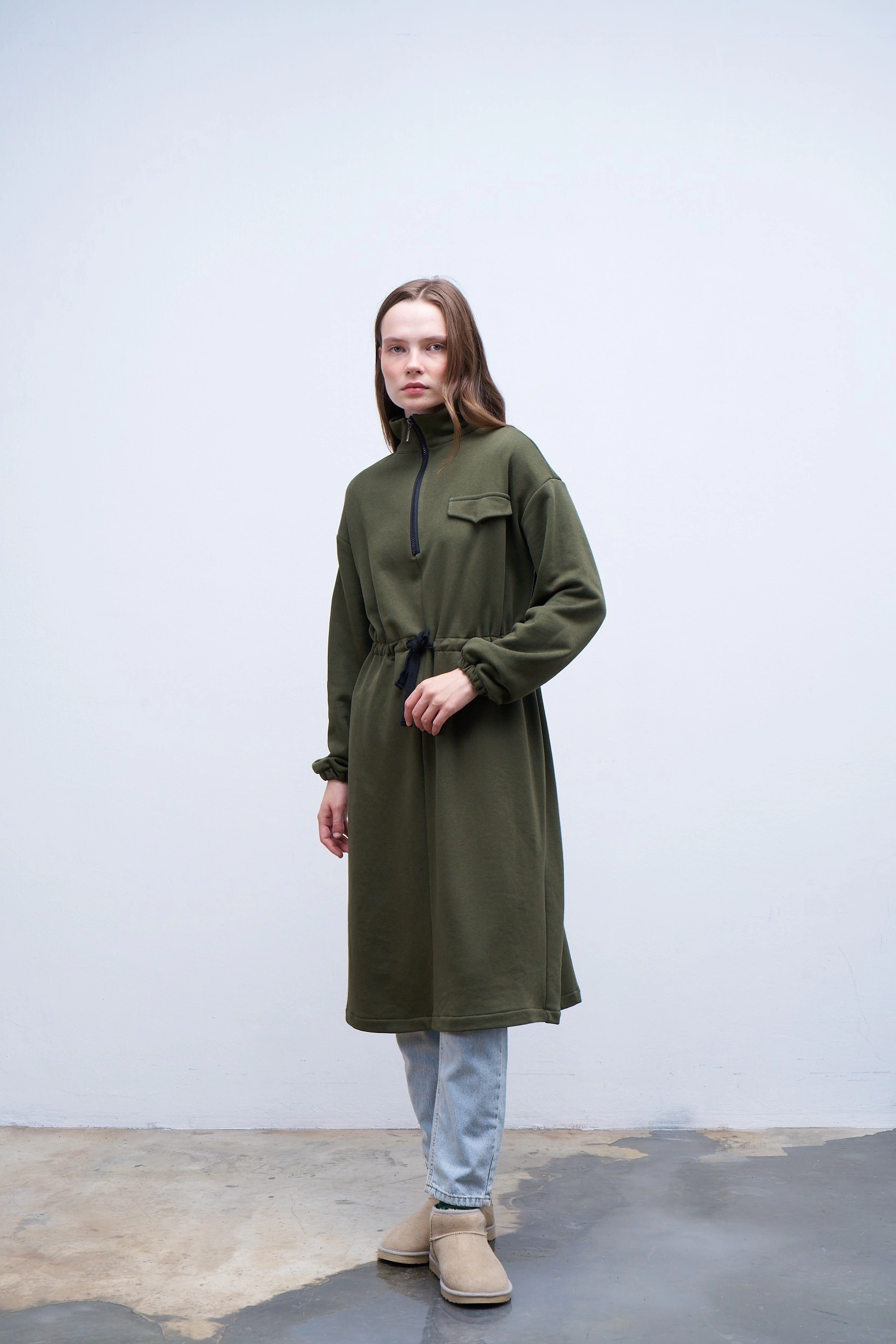 Qanu Tünelli Sweatshirt Yeşil 