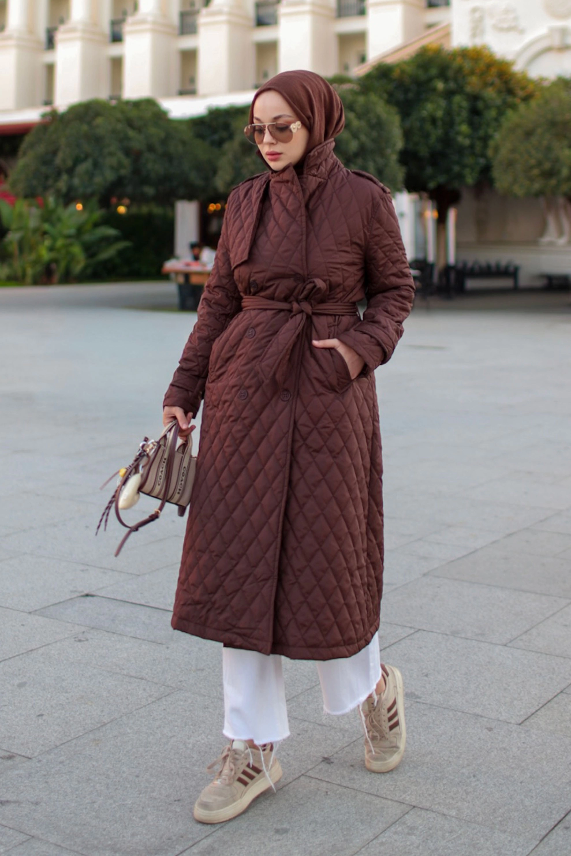 Qanu Valora Kapitone Mont Kahverengi - Tesettür Giyim