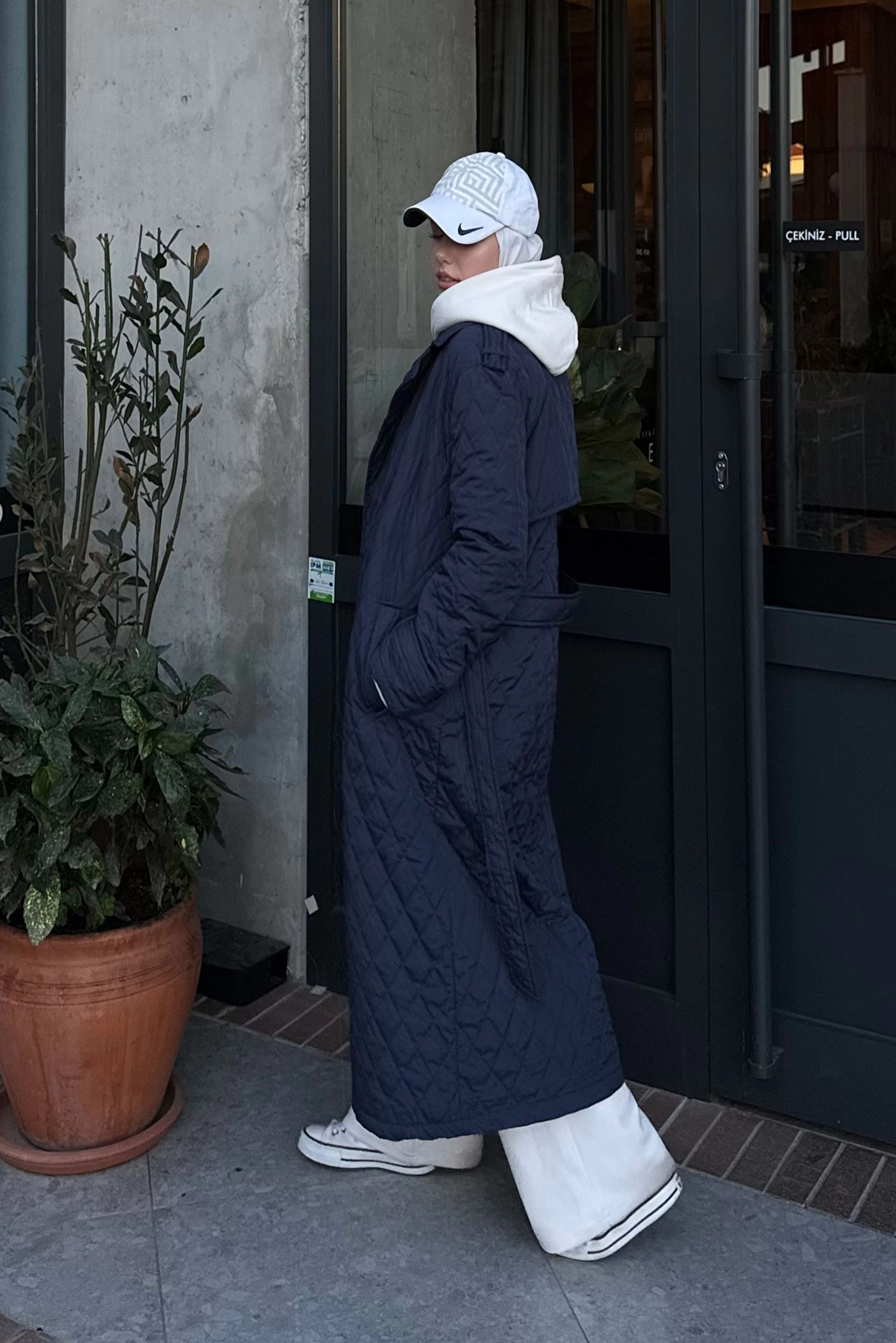 Qanu Valora Kapitone Mont Lacivert - Tesettür Giyim