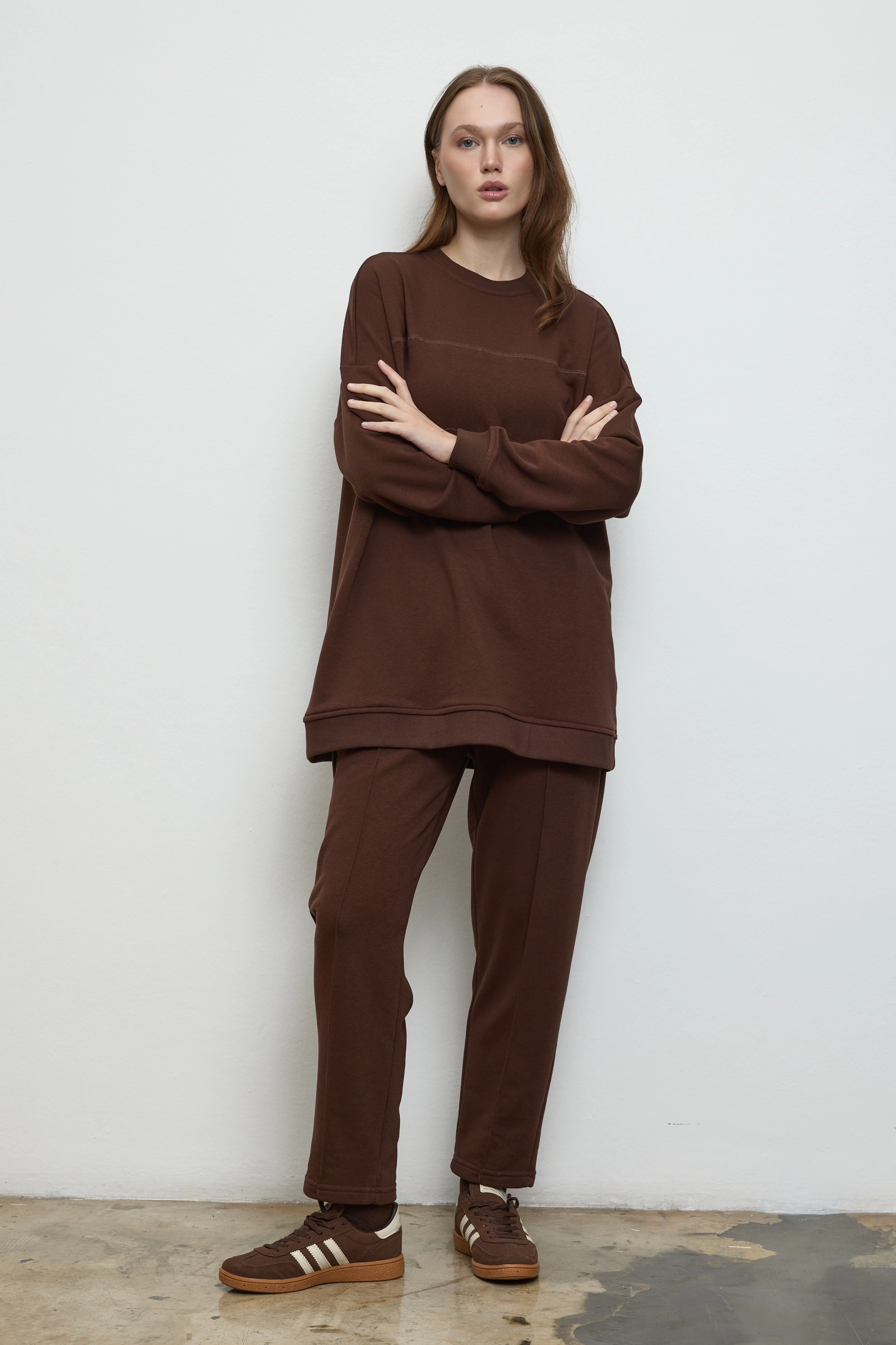 Qanu Vera Eşofman Takım Kahverengi 