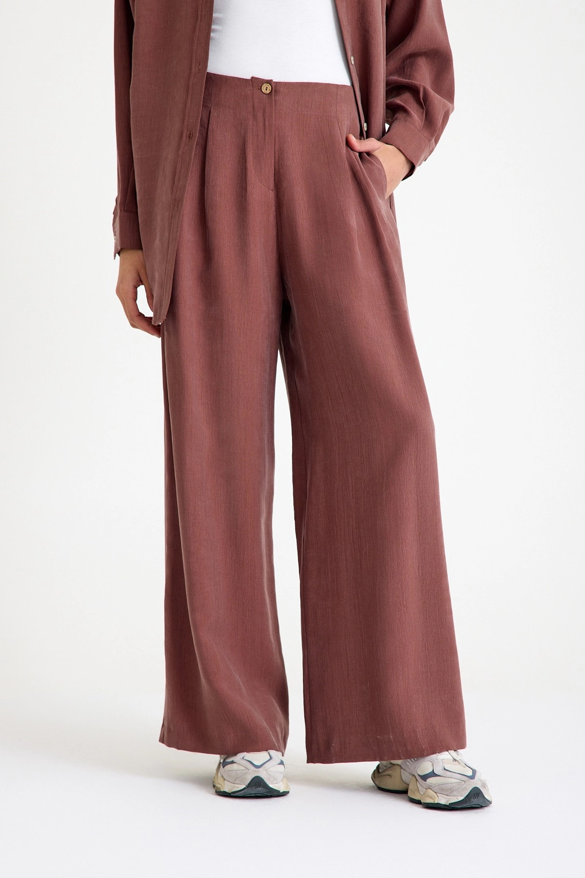 Qanu Violet Pantolon Kahverengi